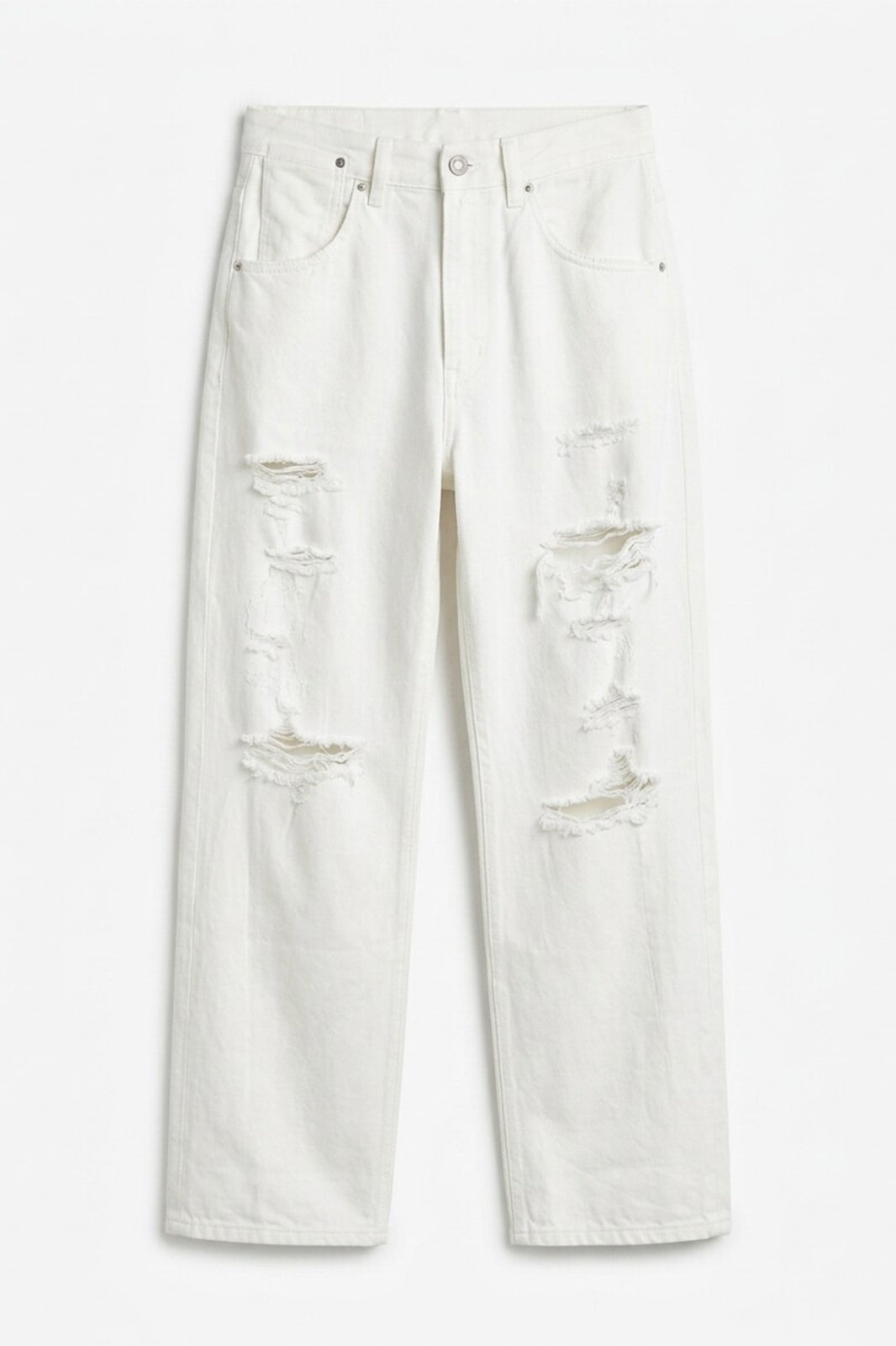 ANTENNA EFFECT Distressed Low-Rise Drop-Crotch Jeans