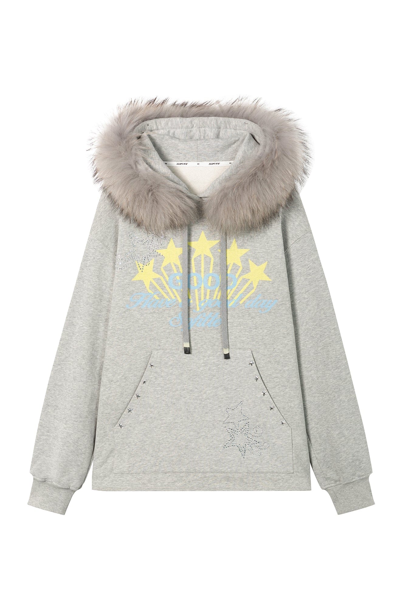 SOFITTE Star Graphic Faux-Fur Trim Hoodie