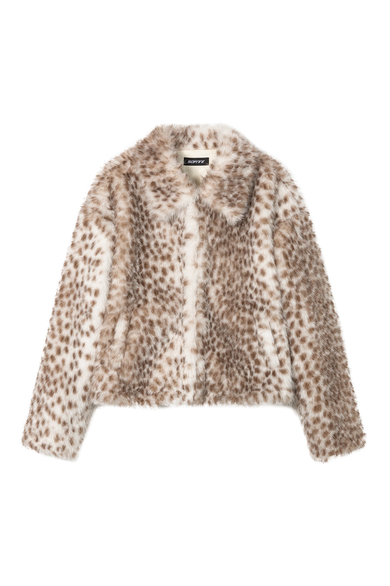 SOFITTE Retro Leopard Faux Fur Jacket