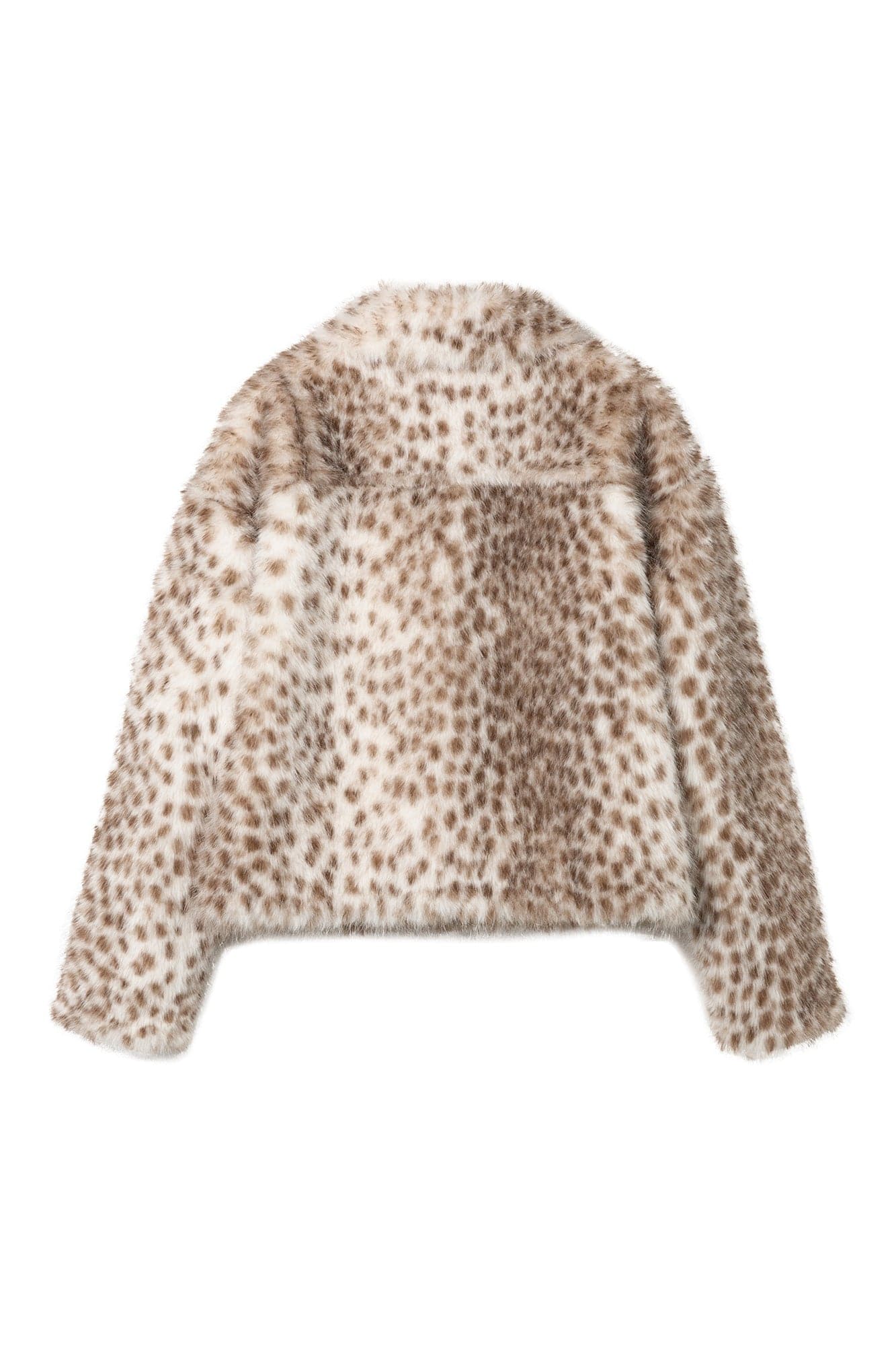 SOFITTE Retro Leopard Faux Fur Jacket
