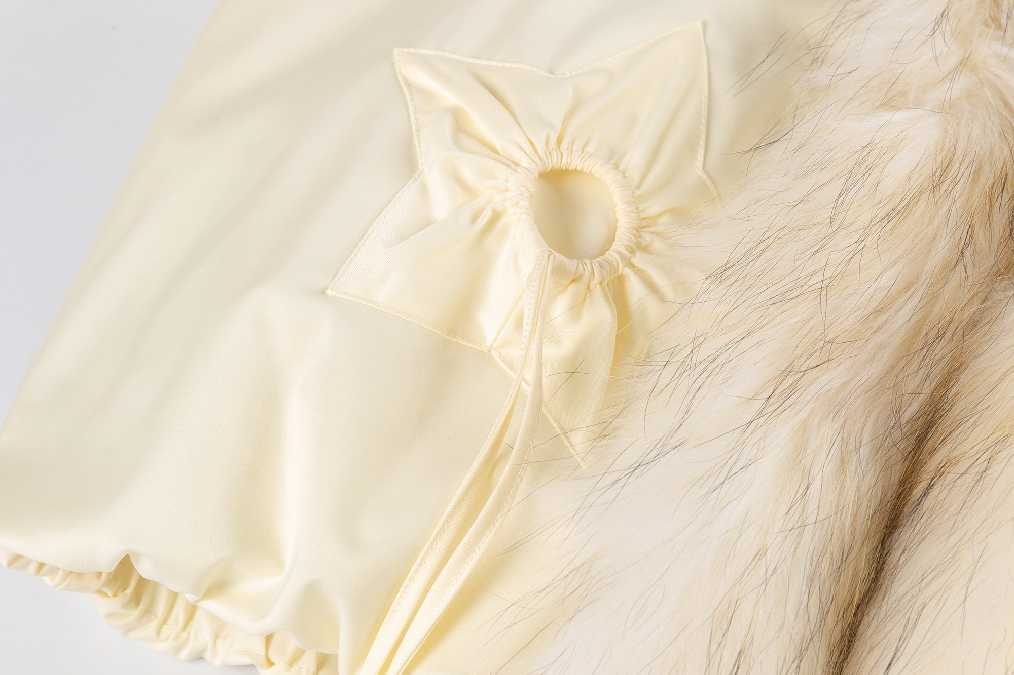 SOFITTE Detachable Faux Fur Trim Drawstring Pocket Jacket