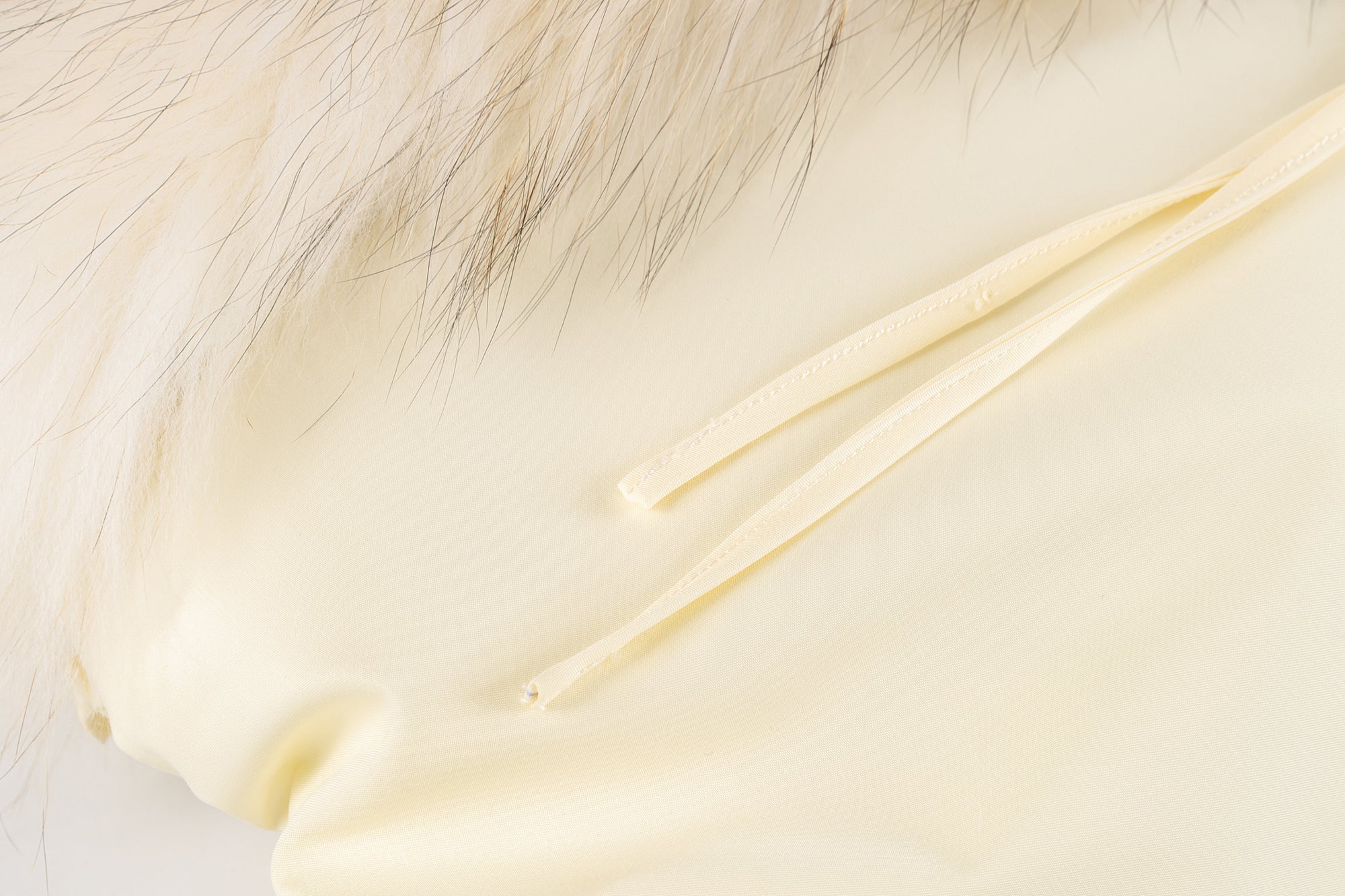 SOFITTE Detachable Faux Fur Trim Drawstring Pocket Jacket