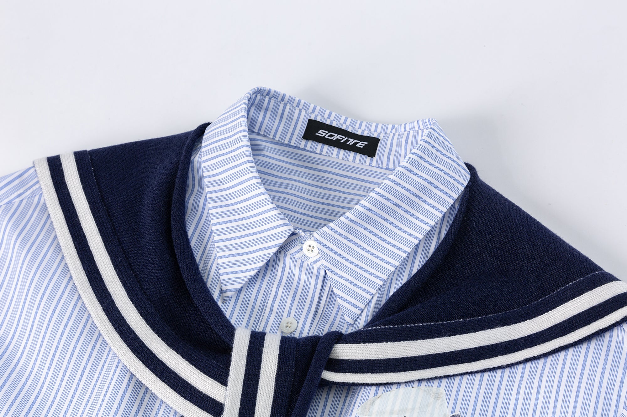 SOFITTE Puppy Graphic Striped Sailor Shirt
