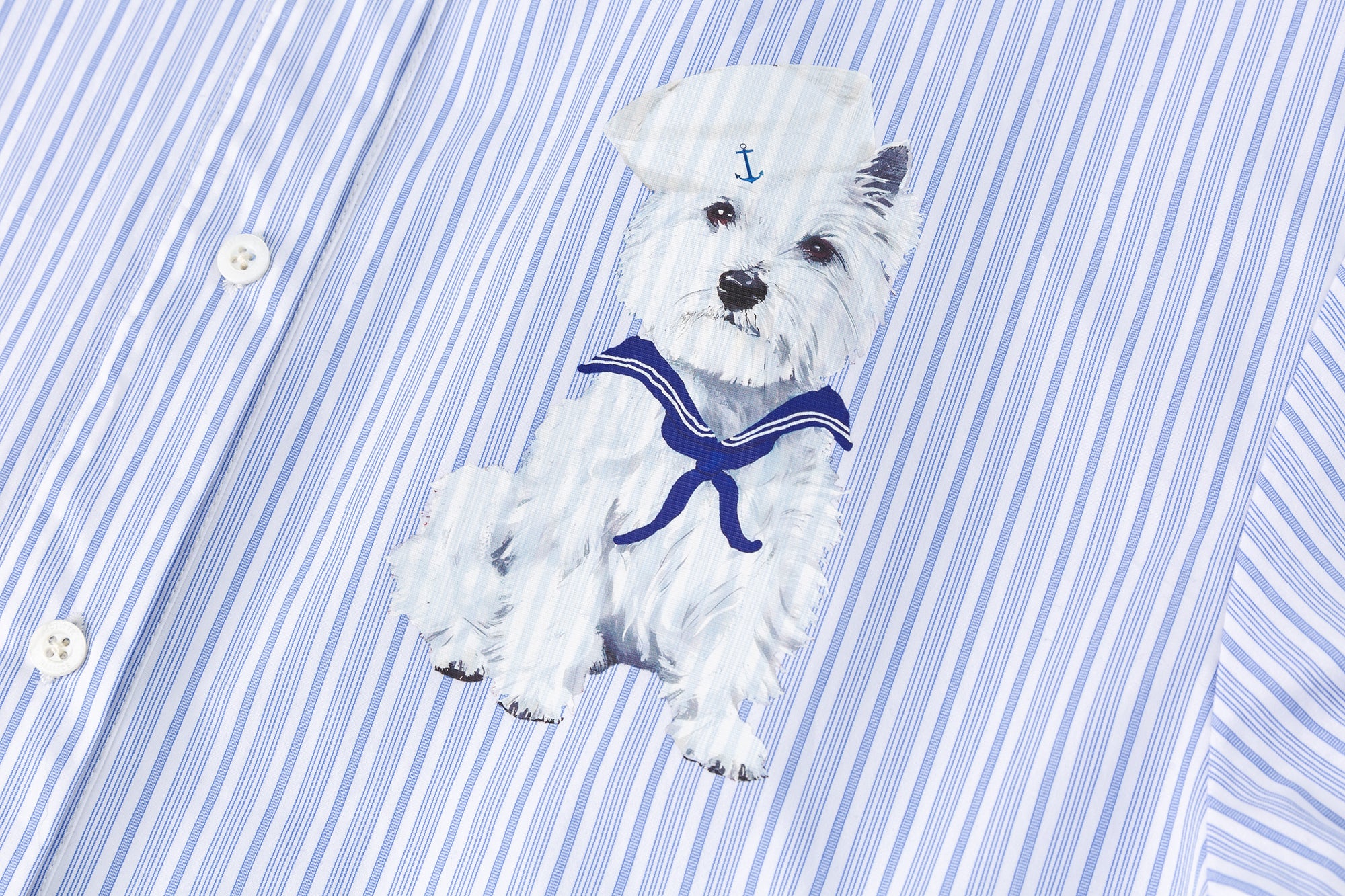 SOFITTE Puppy Graphic Striped Sailor Shirt