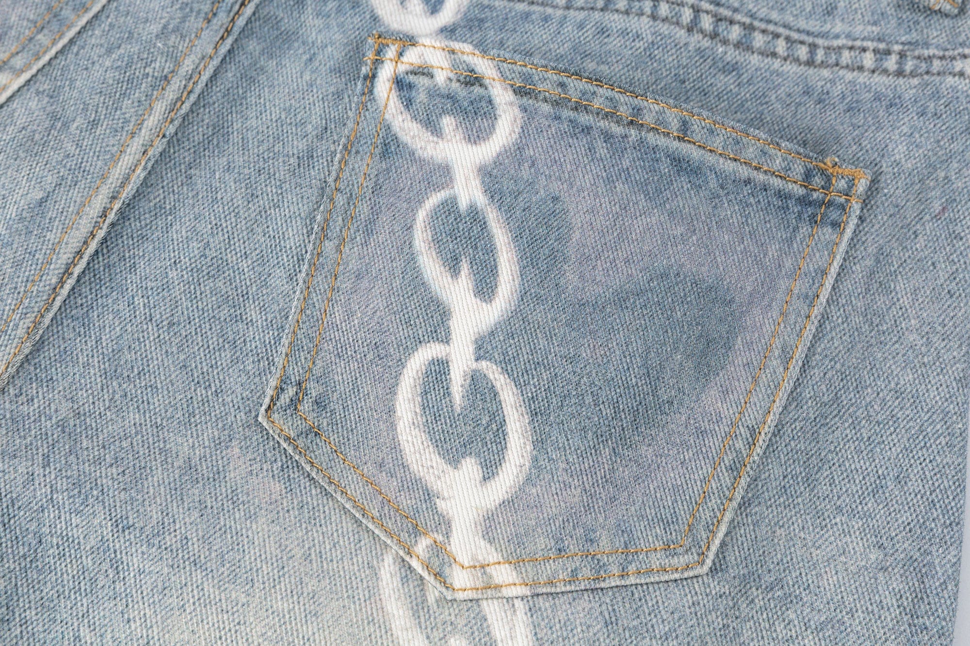 SOFITTE Graffiti Full-Printed Wide-Leg Jeans