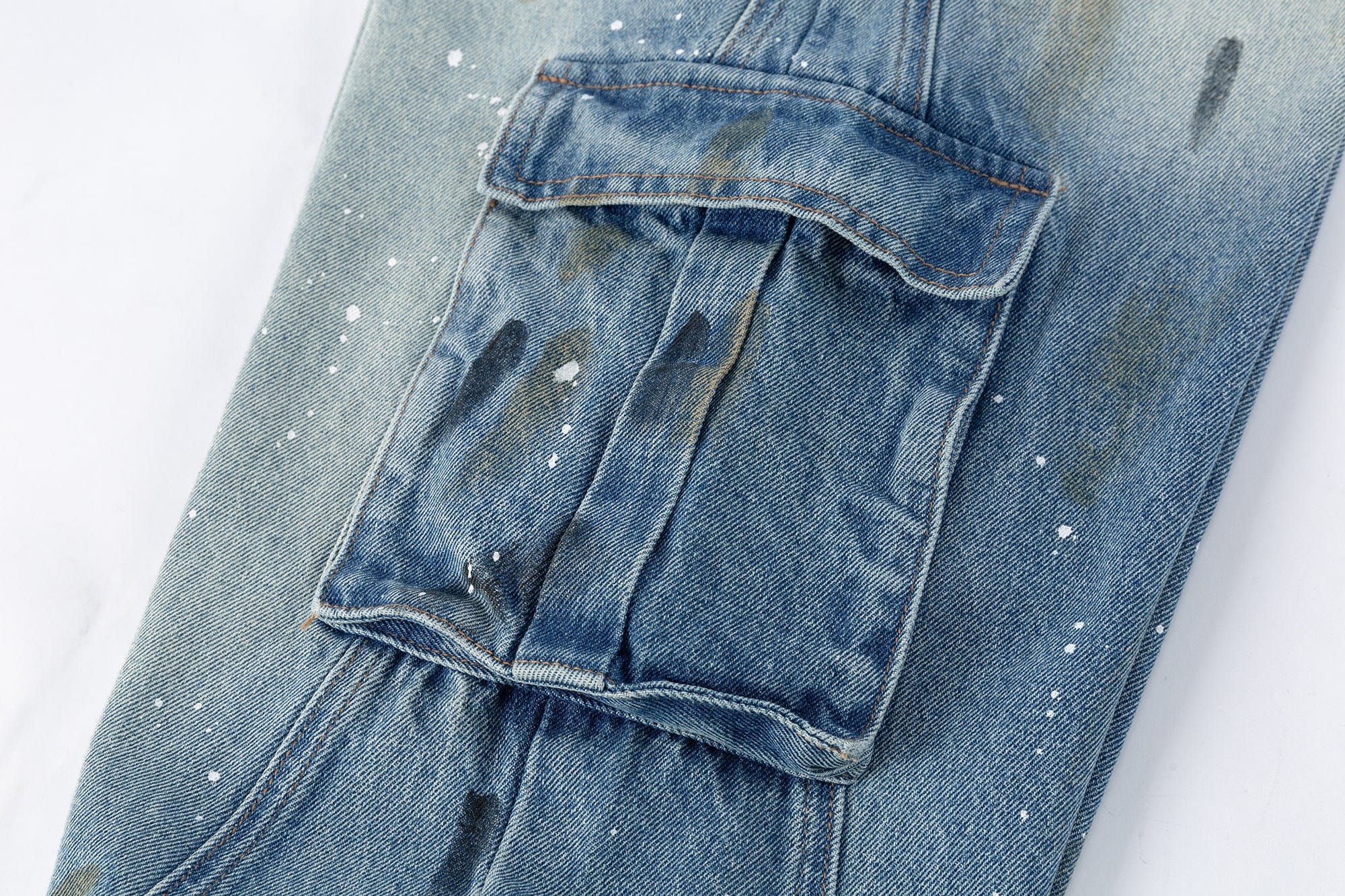 SOFITTE Splatter Stain Utility Cargo Jeans