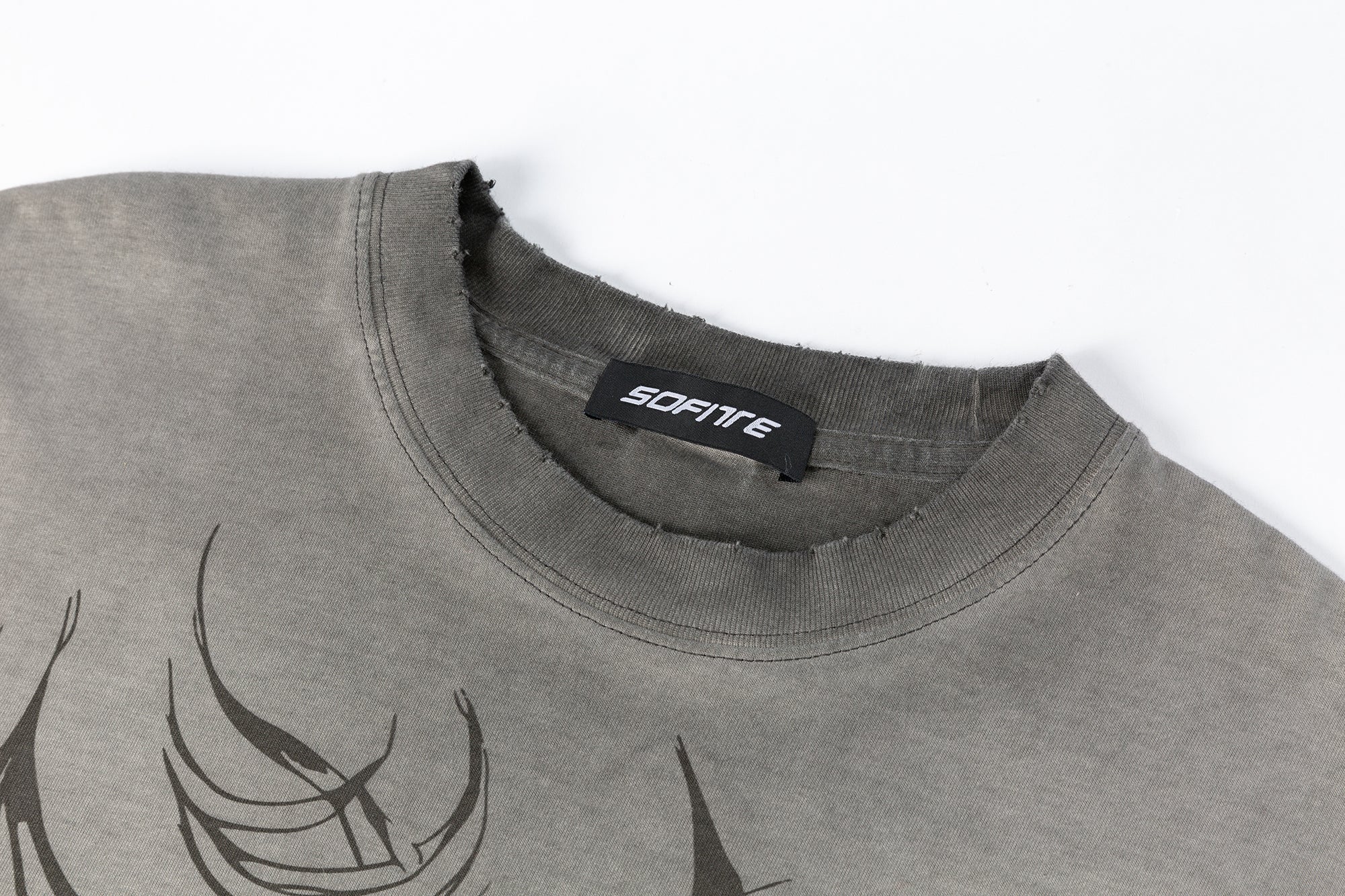 SOFITTE Manga Girl Graphic Washed Long-Sleeve Tee