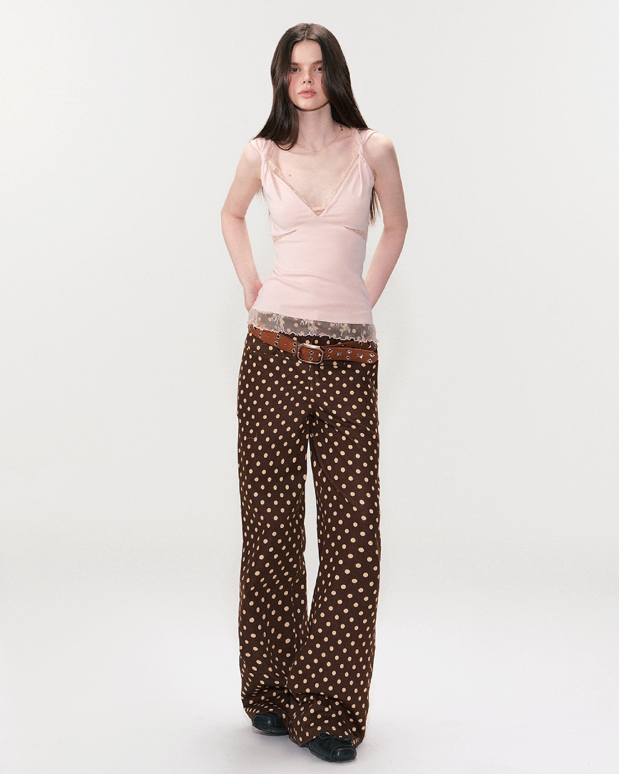 THE NEVERMORE Lace-Trim Twist-Sleeve Top