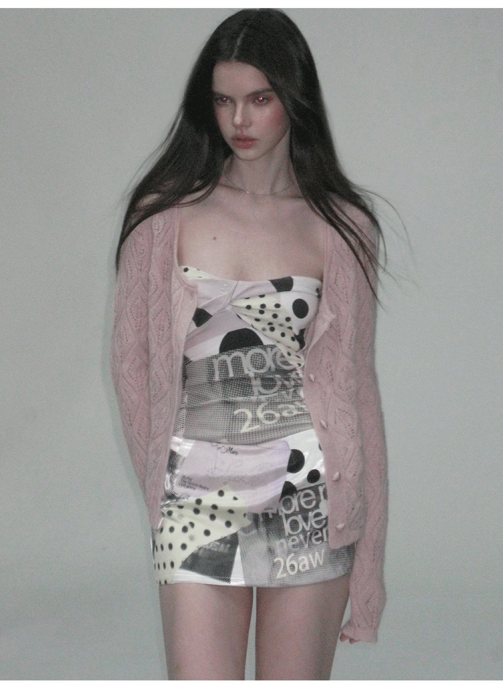 THE NEVERMORE Mohair Wool-Blend Pointelle Cardigan