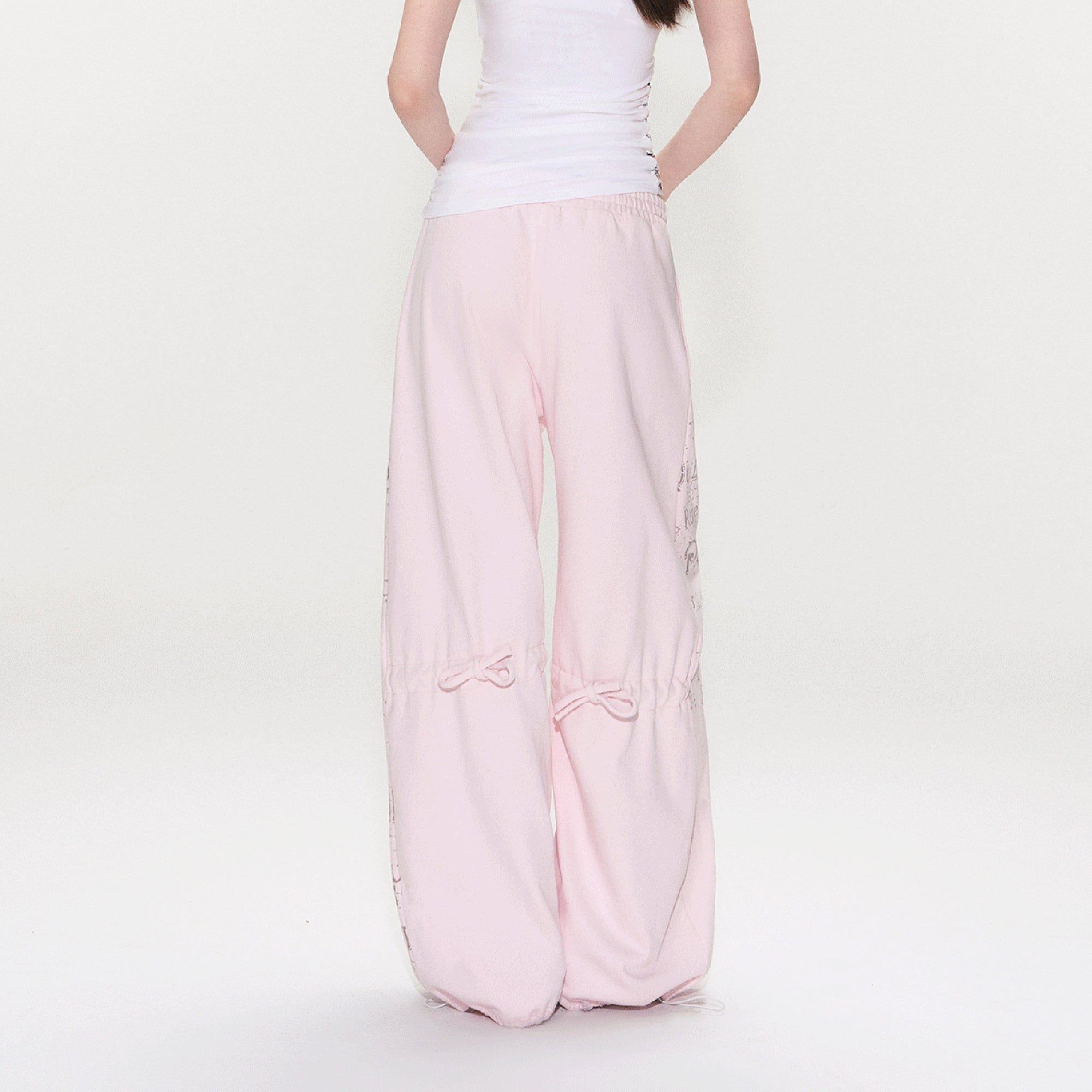 THE NEVERMORE Graphic Drawstring Oversized Pants