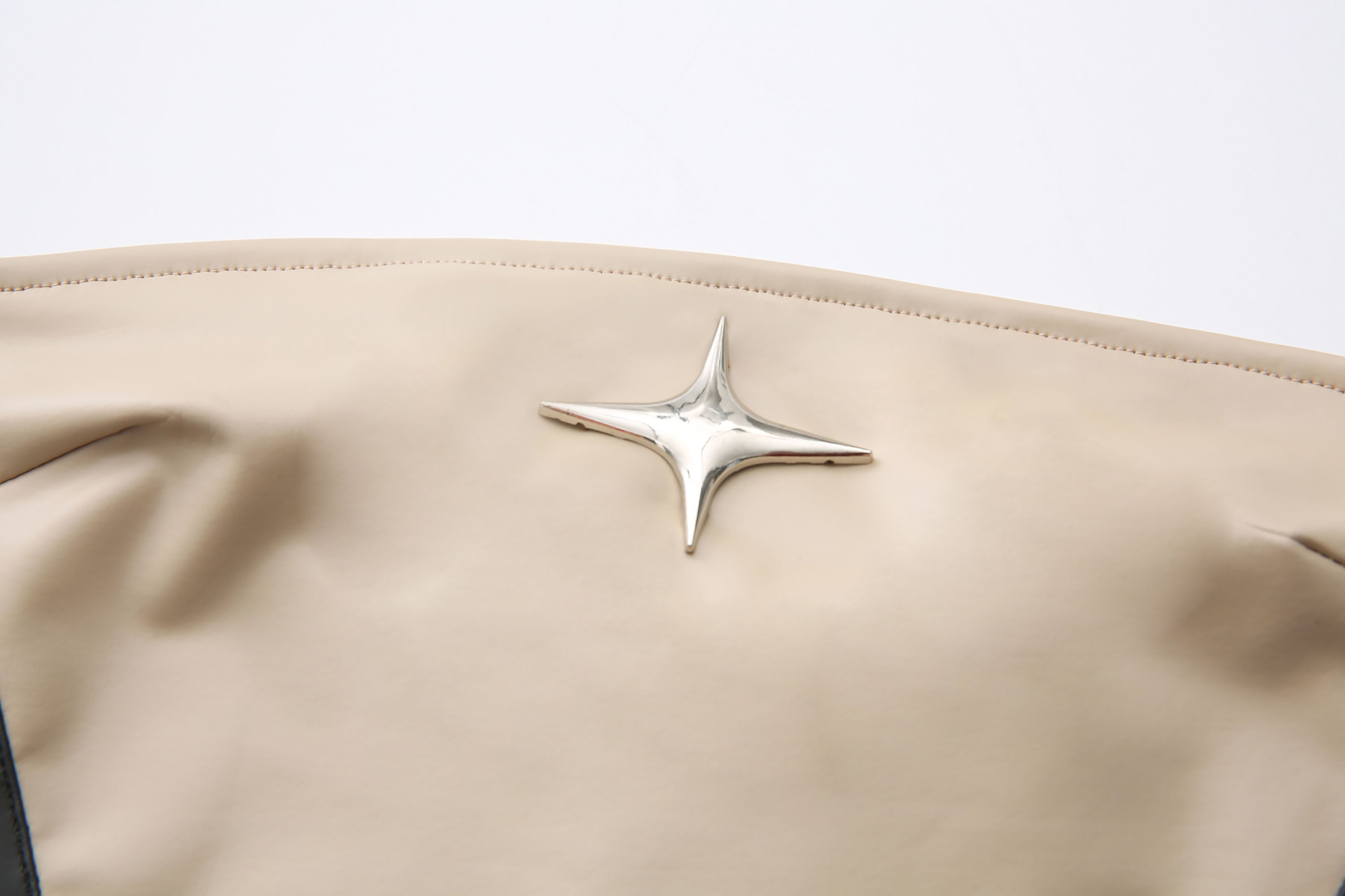 NEVER OFFEND L ANGEL Faux Leather Spliced Stretch Bandeau Top