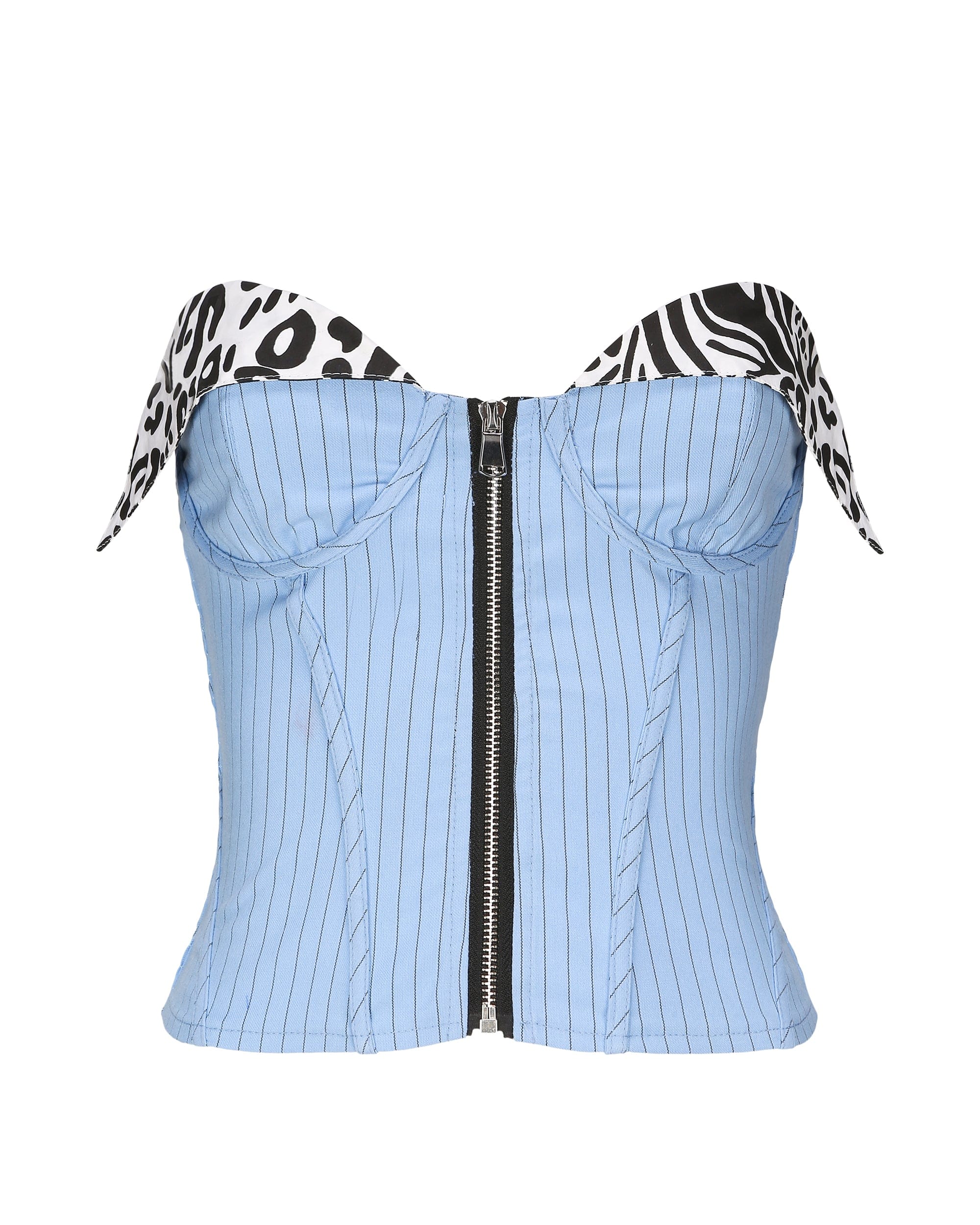 NEVER OFFEND L ANGEL Animal Print Bustier Set