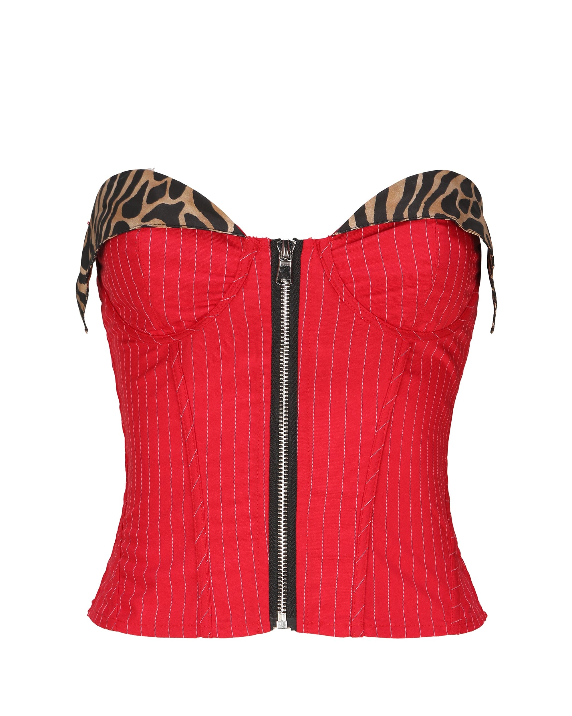 NEVER OFFEND L ANGEL Animal Print Bustier Set