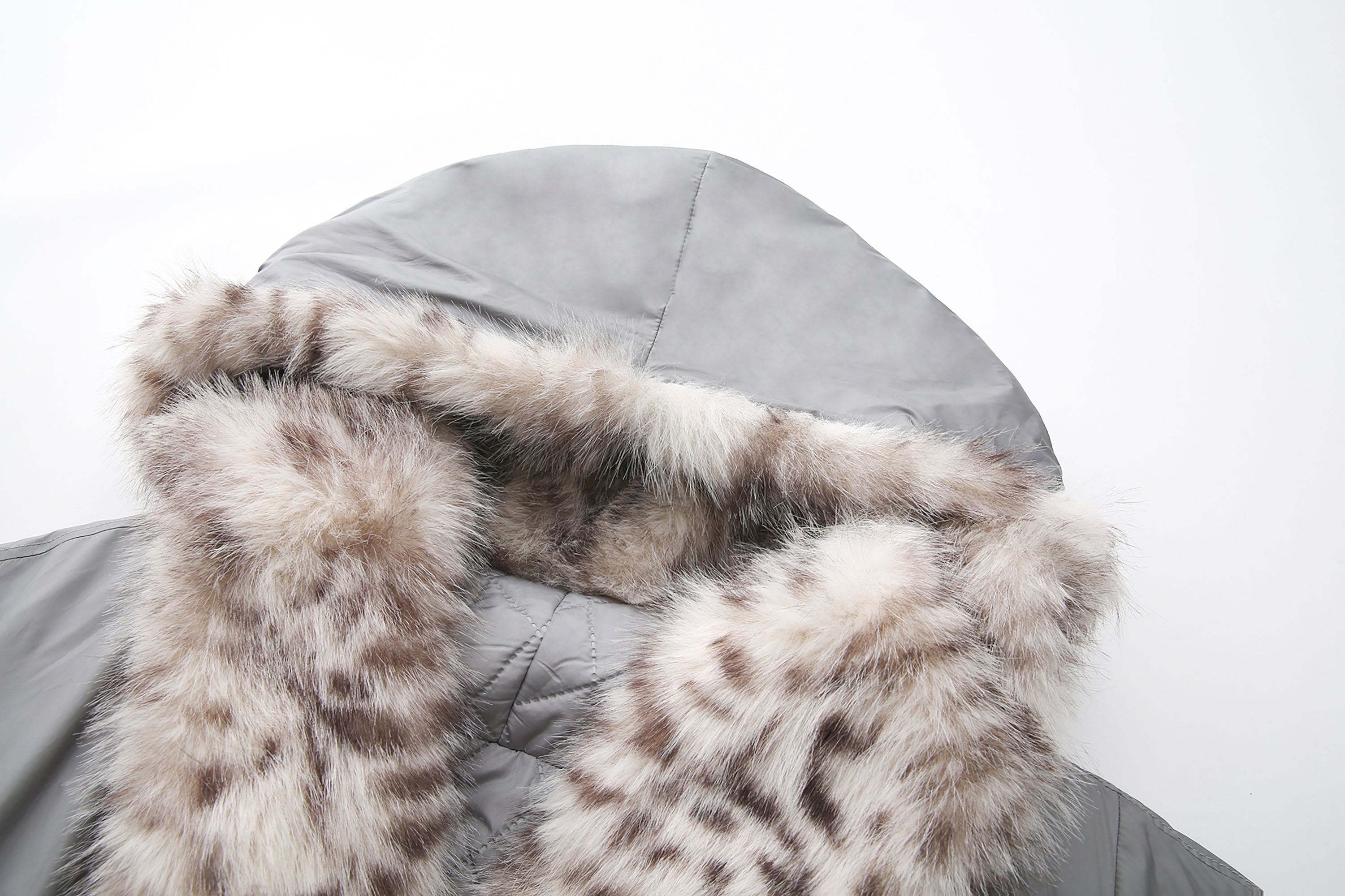 NEVER OFFEND L ANGEL Fuzzy Faux Fur V-Panel Oversized Jacket