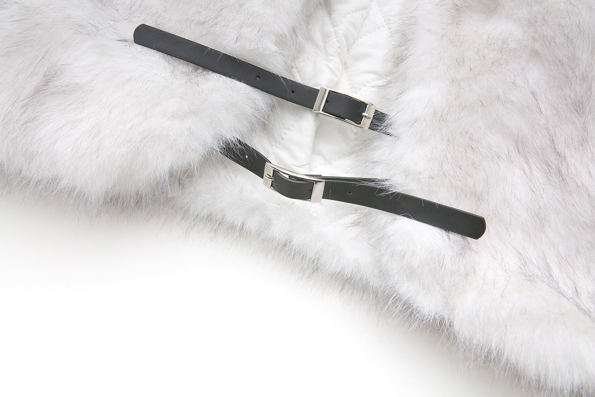 NEVER OFFEND L ANGEL Cropped Faux-Fur Buckle Jacket