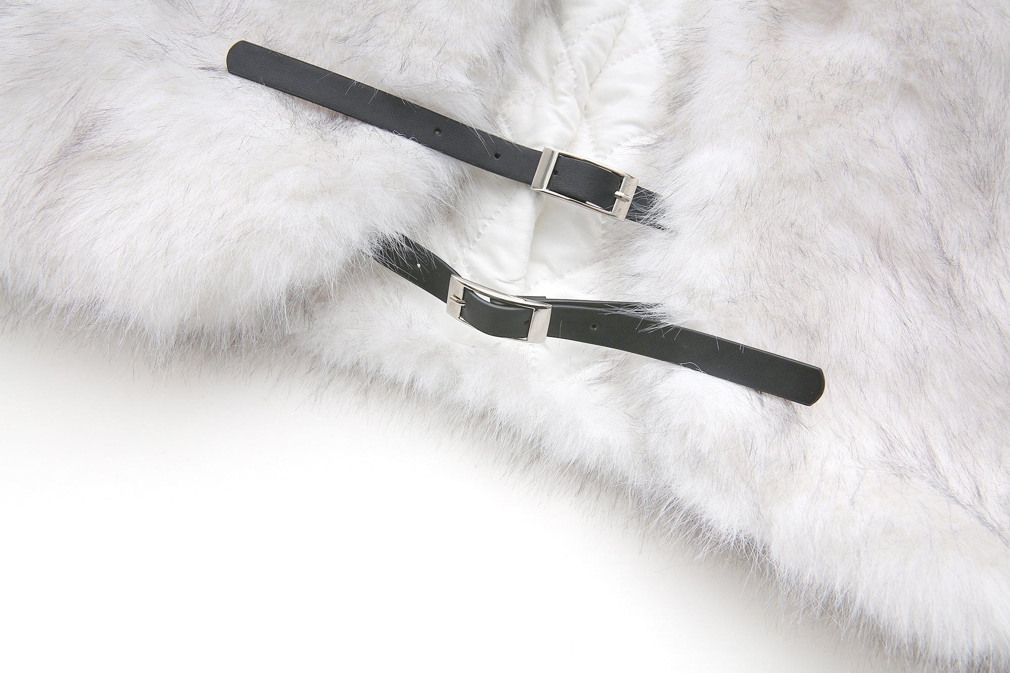 NEVER OFFEND L ANGEL Cropped Faux-Fur Buckle Jacket