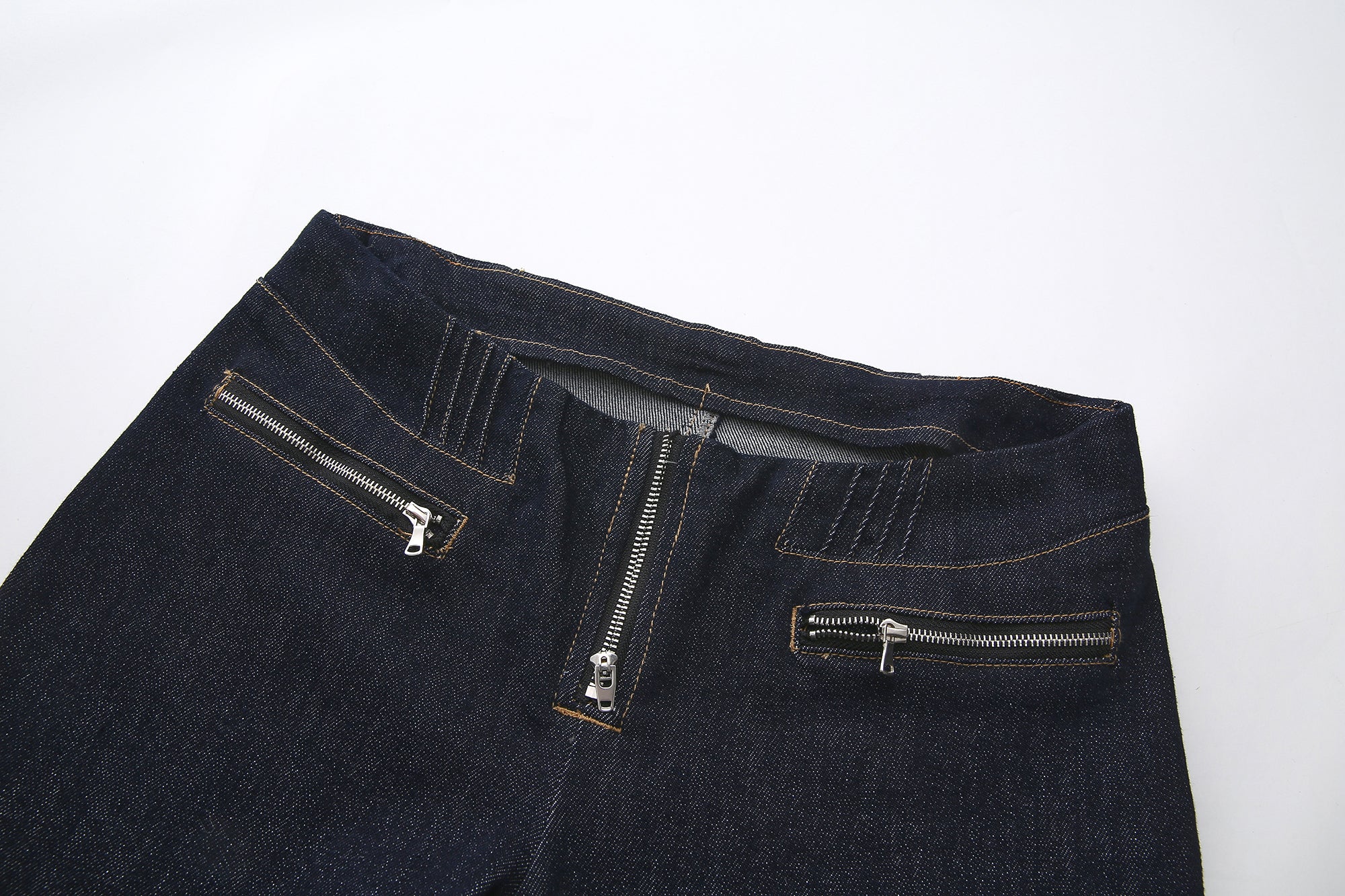 NEVER OFFEND L ANGEL Classic Low-Waist Flared Raw Jeans