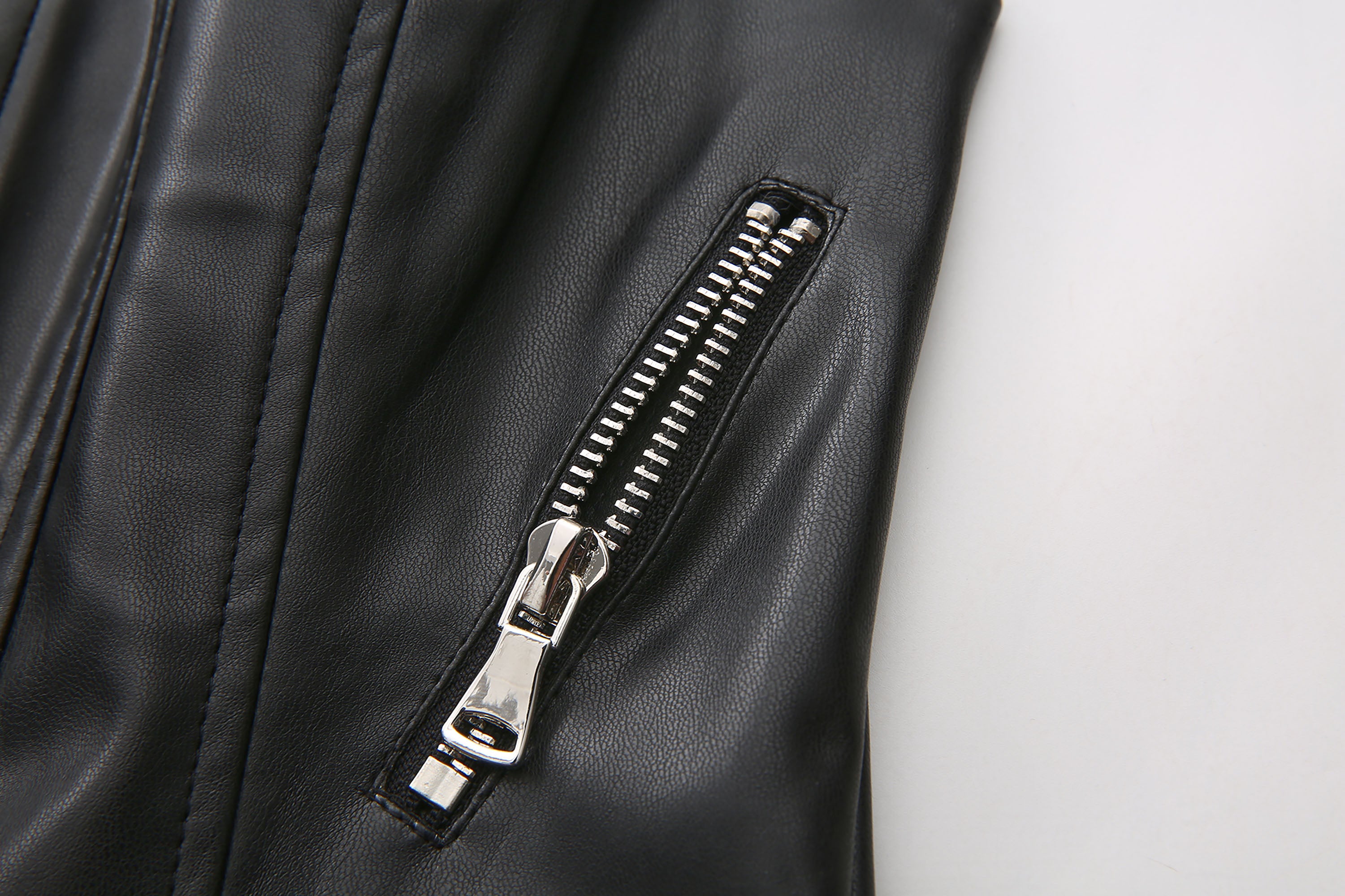 NEVER OFFEND L ANGEL Paneled Faux-Leather Zip-Up Halter Top