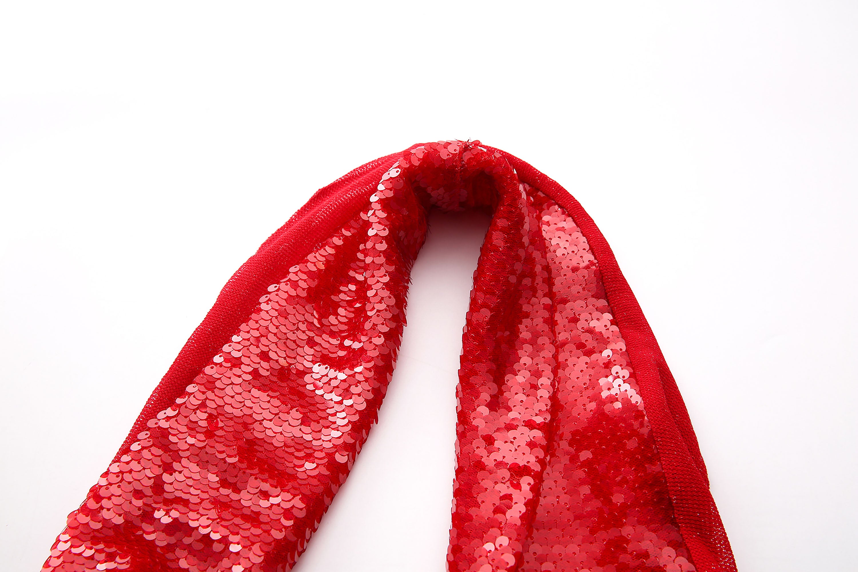 NEVER OFFEND L ANGEL Asymmetrical Hem Backless Sequin Halter Dress