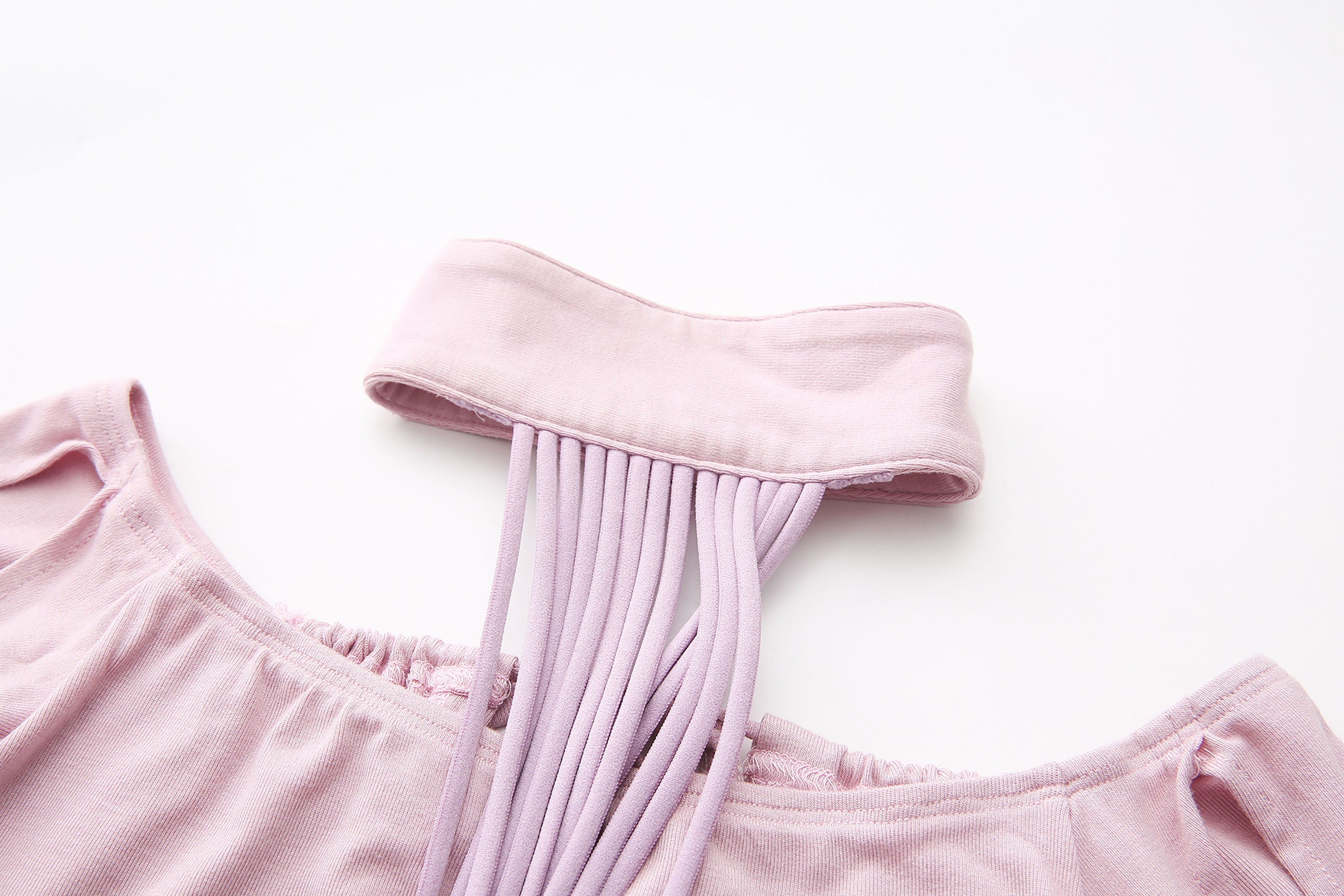 NEVER OFFEND L ANGEL Fringe Halter Off-Shoulder Open-Back Mini Dress