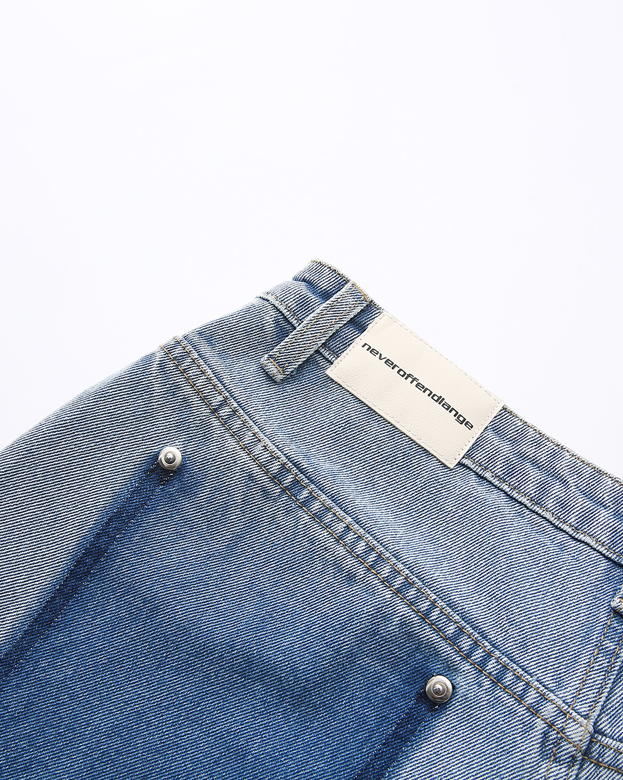 NEVER OFFEND L ANGEL Inside-Out Dark Pocket Straight-Leg Jeans