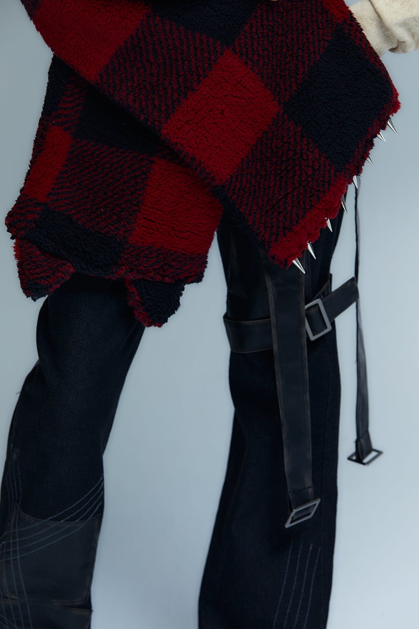 EMOHA Plaid Punk Kitty Scarf