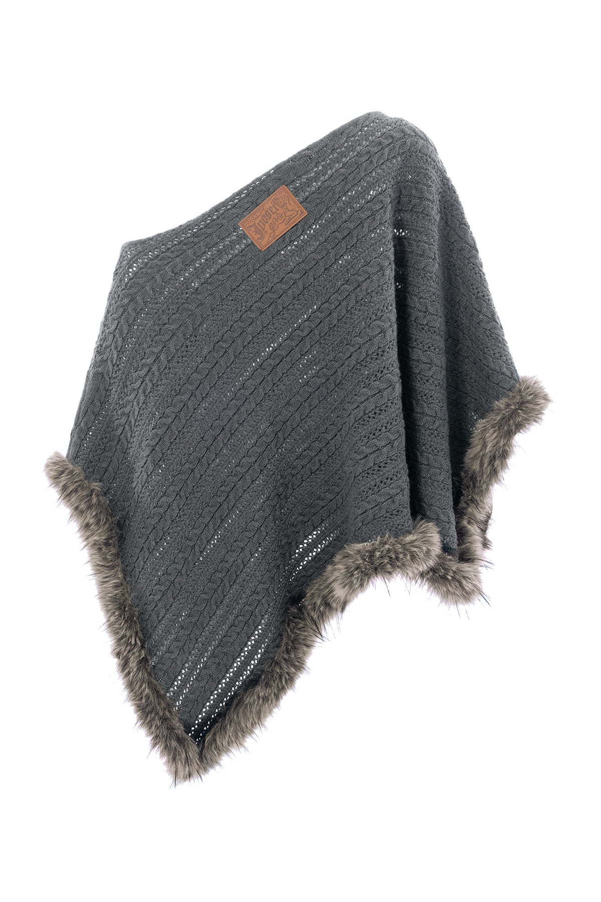JYOSEI Merino Wool-Blended Cable-Knit Poncho