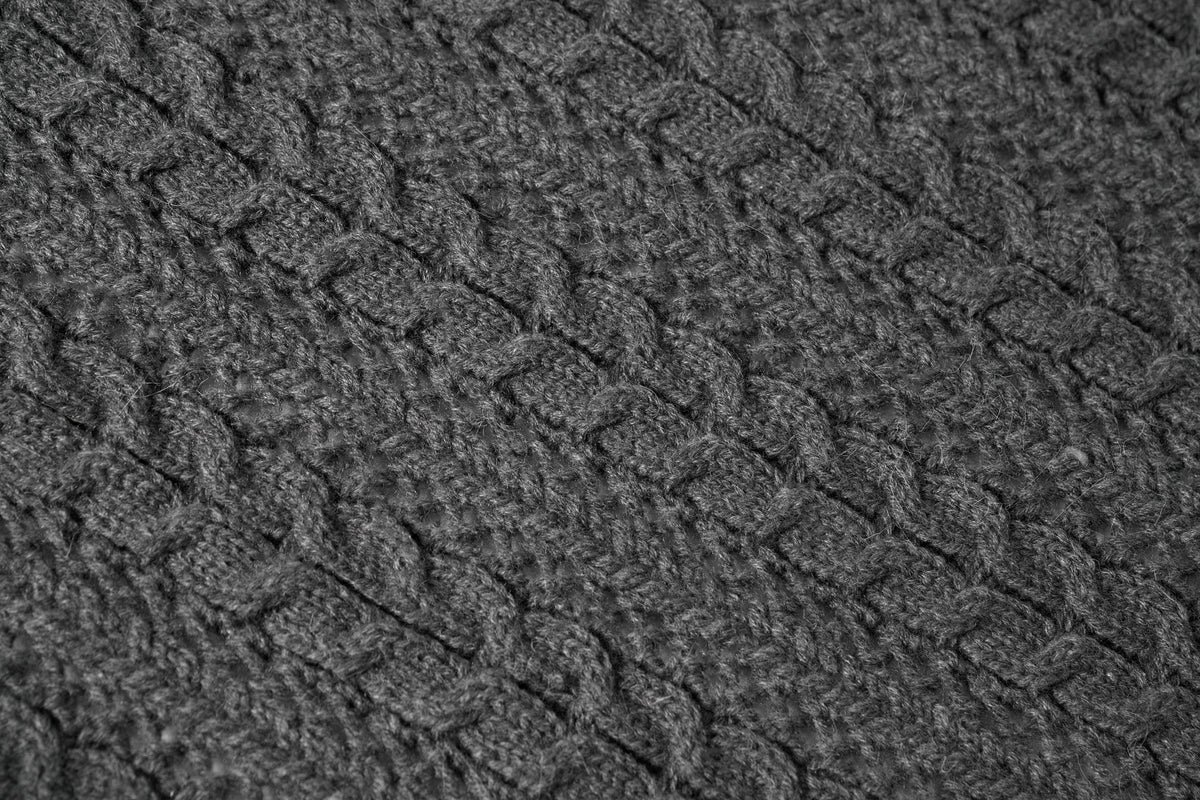 JYOSEI Merino Wool-Blended Cable-Knit Poncho