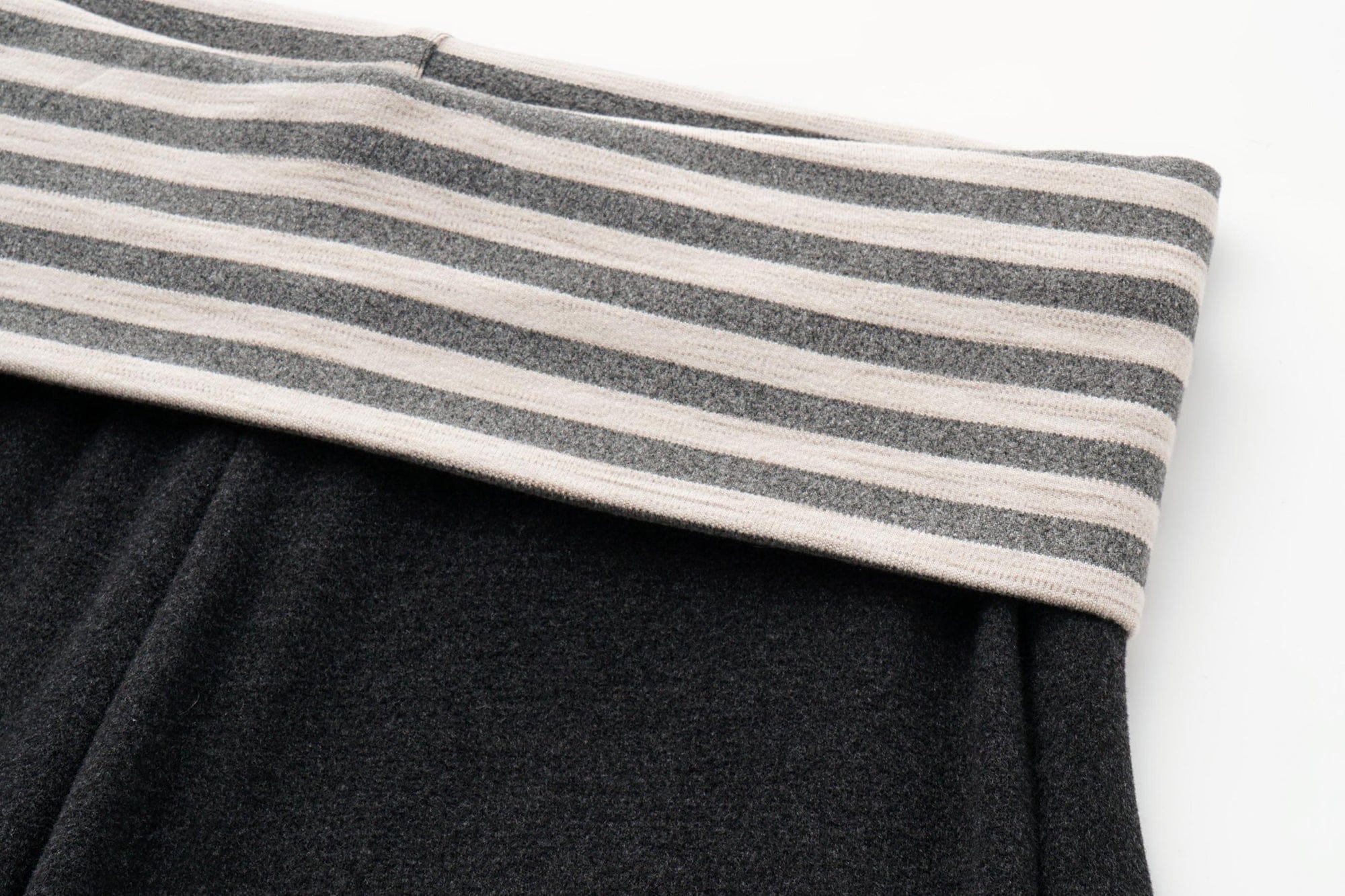 OINIMI Striped Flap Waist Flared Pants