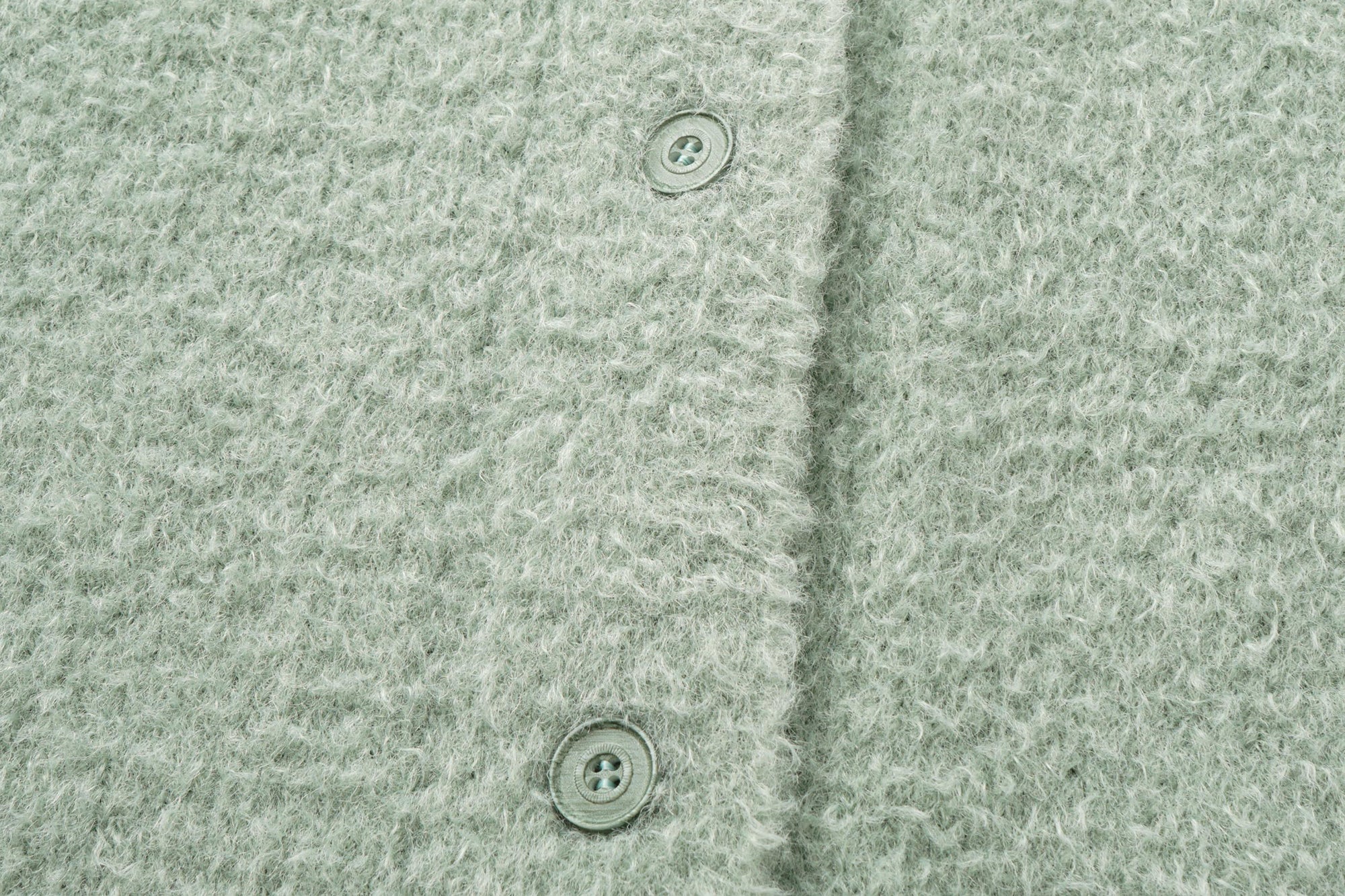 OINIMI Fluffy Knit Button-Up Cardigan
