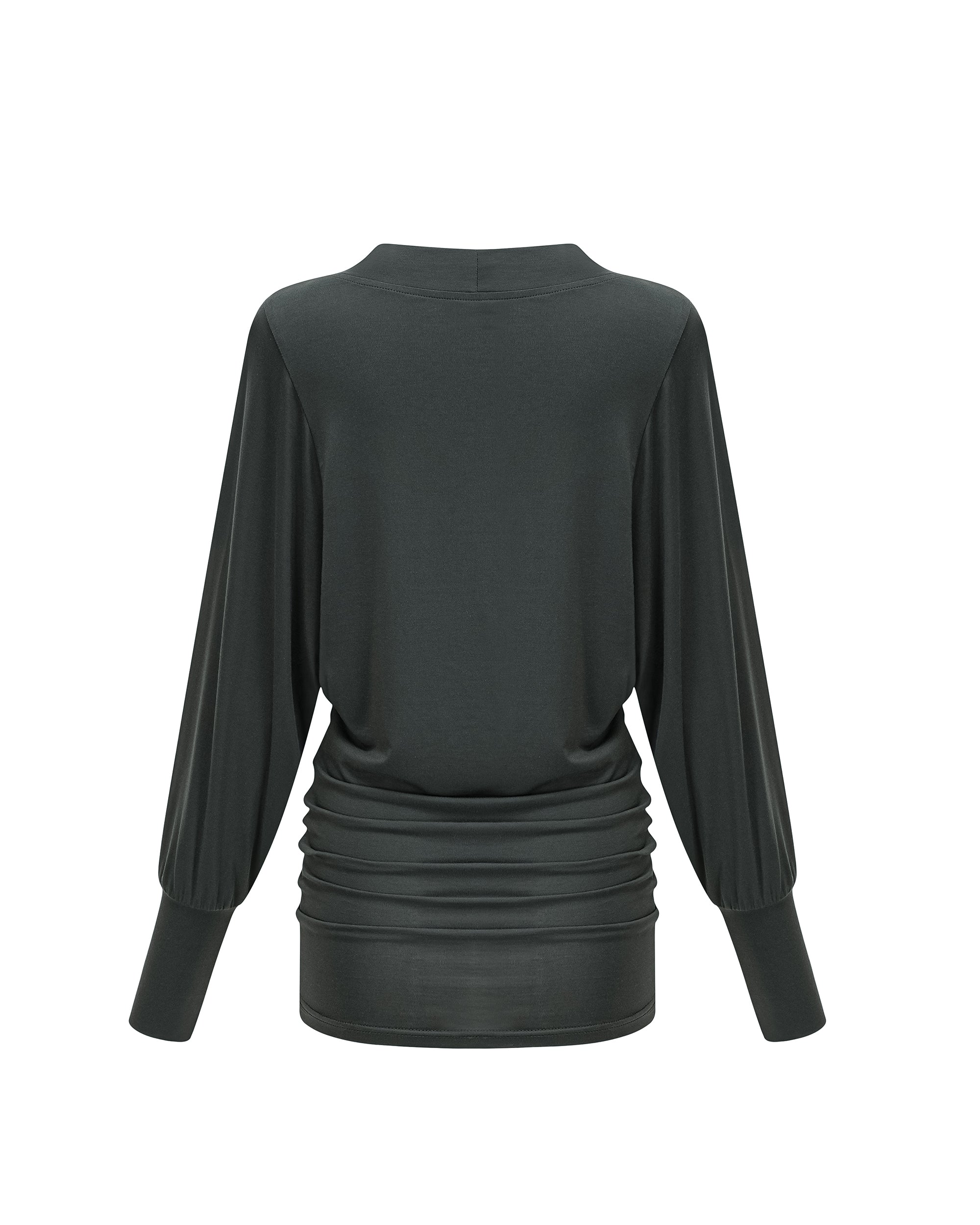 PCLA Draped Batwing Sleeve V-Neck Tee