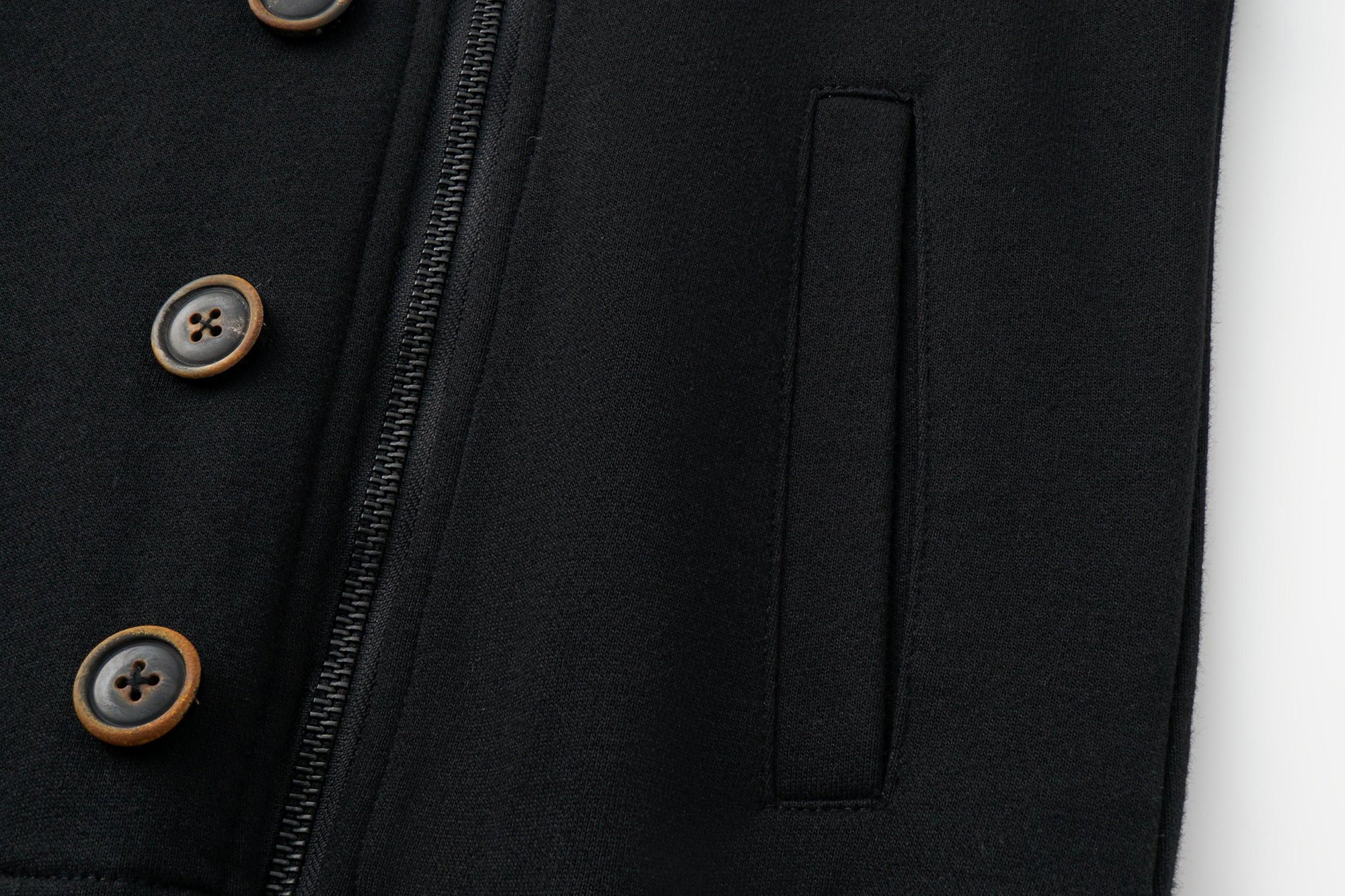 OINIMI Double-Breasted Asym Zip Faux Fur Hoodie