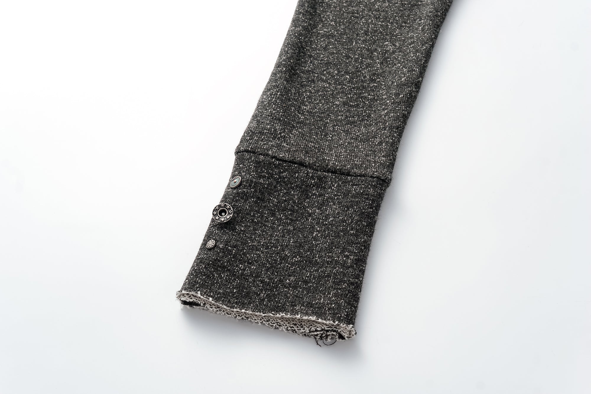 OINIMI Asymmetrical Cinched Speckled Hoodie