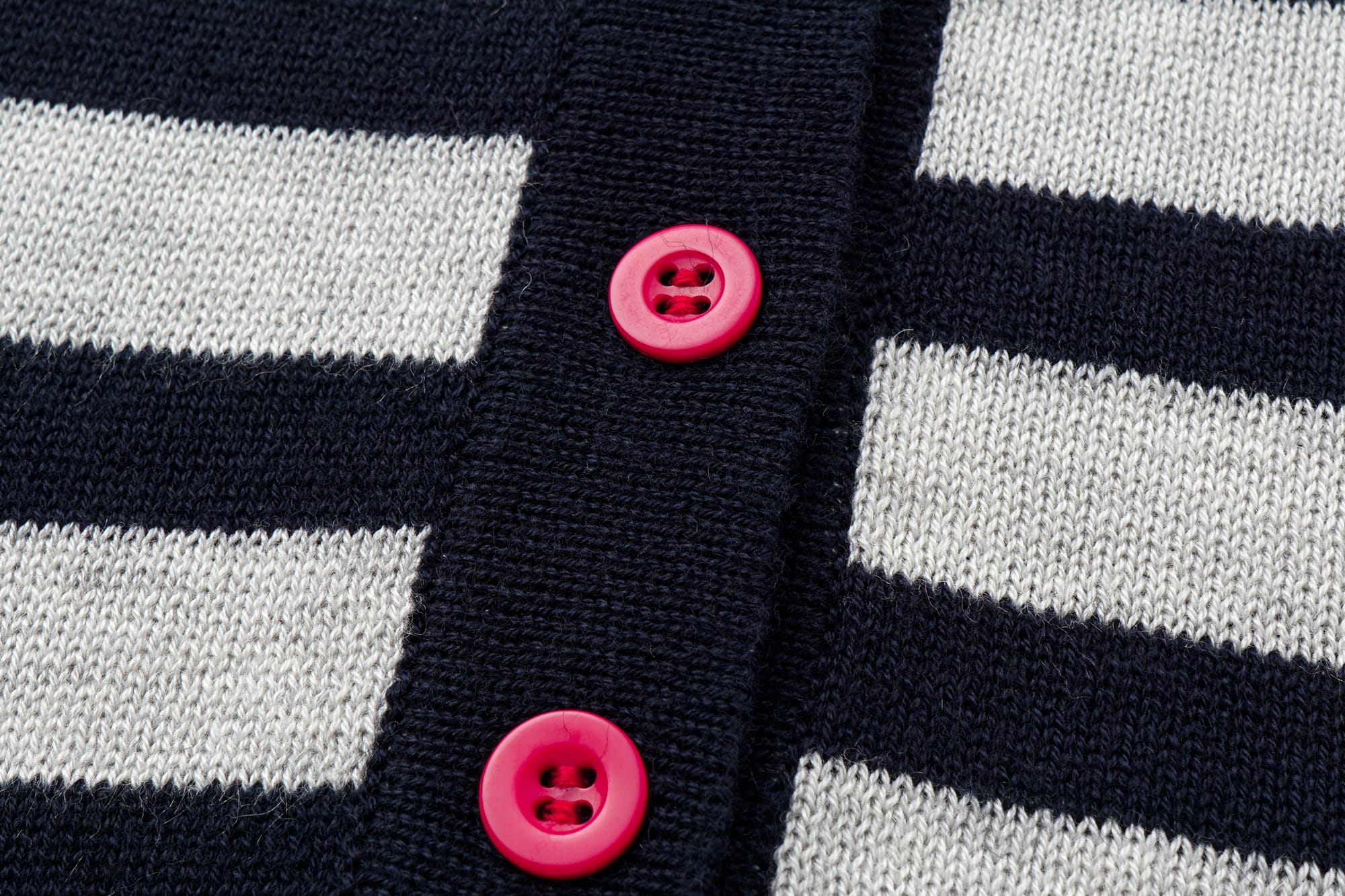 OINIMI Striped Hooded Contrast-Button Cardigan