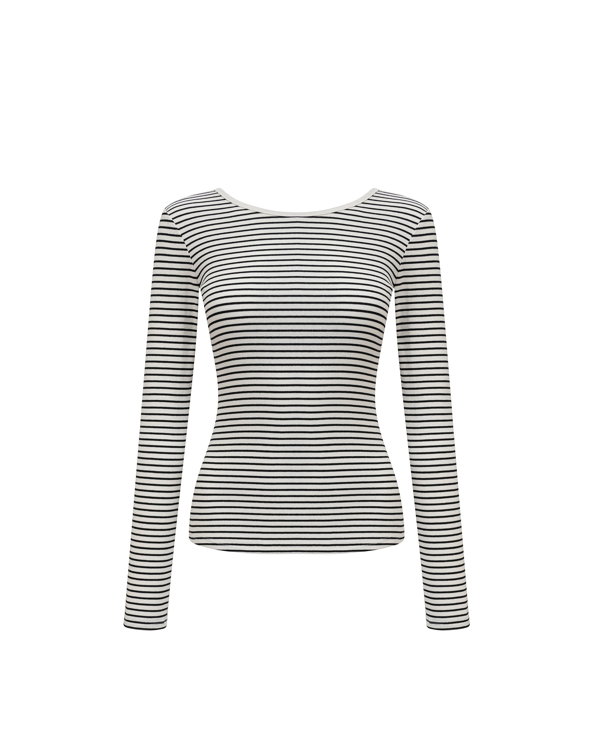 PCLA Backless Striped Long-Sleeve Tee