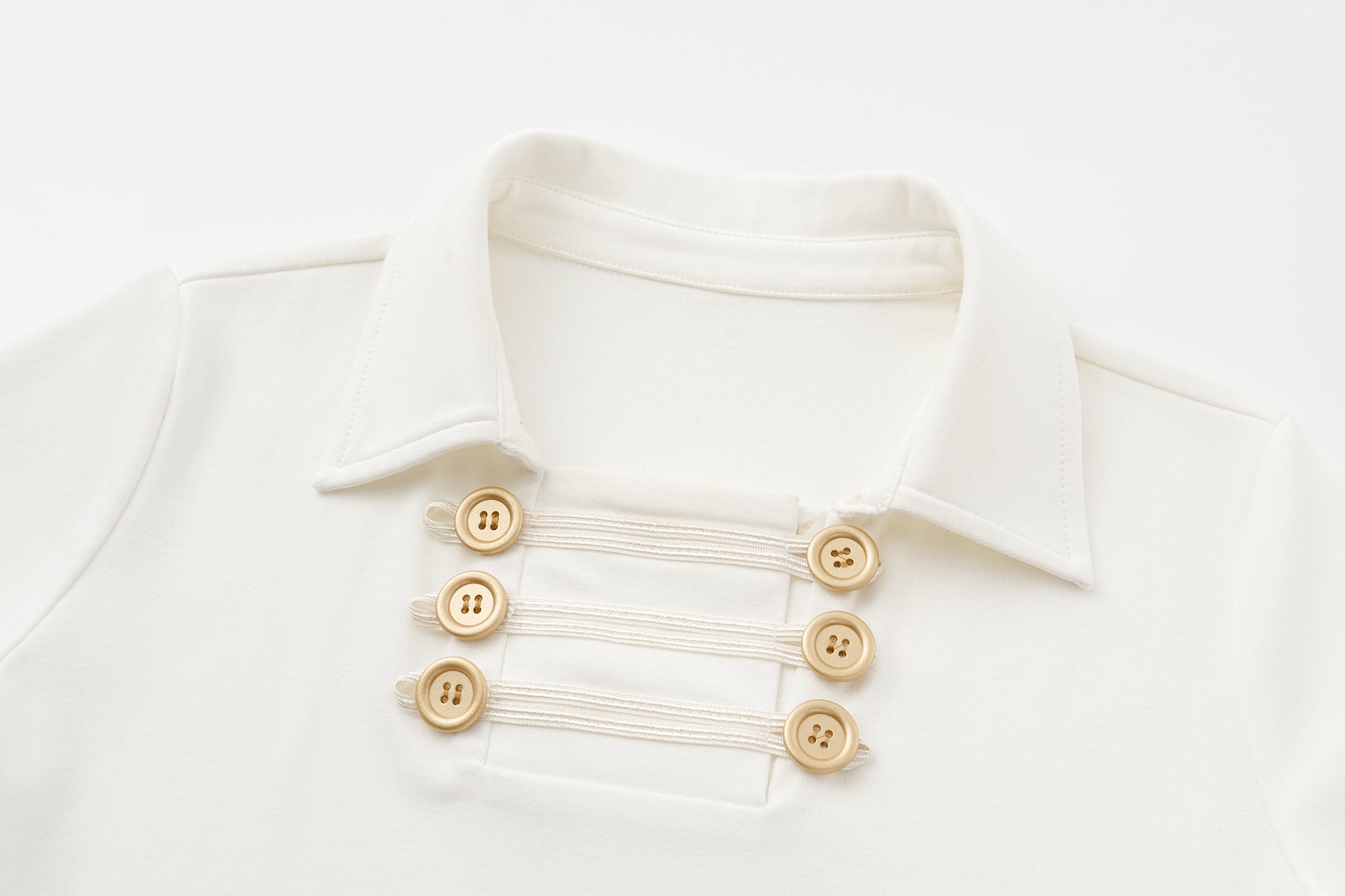 OINIMI Military Button Collared T-Shirt