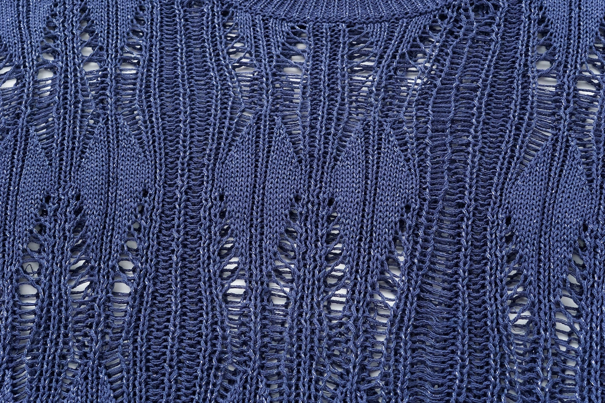 OINIMI Geometric Open-Knit Pullover