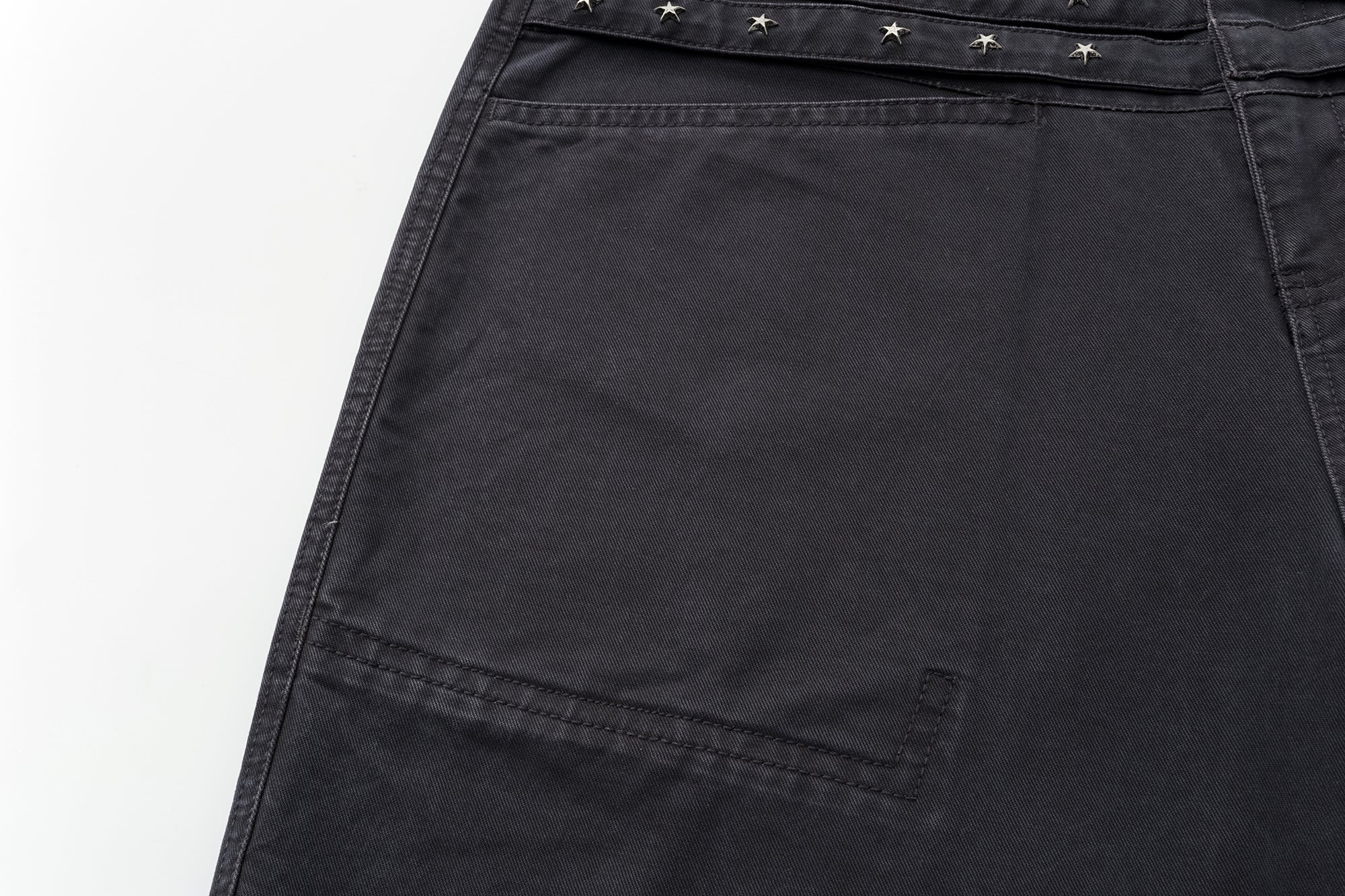 OINIMI Star-Studded Layered Waist Wide-Leg Pants