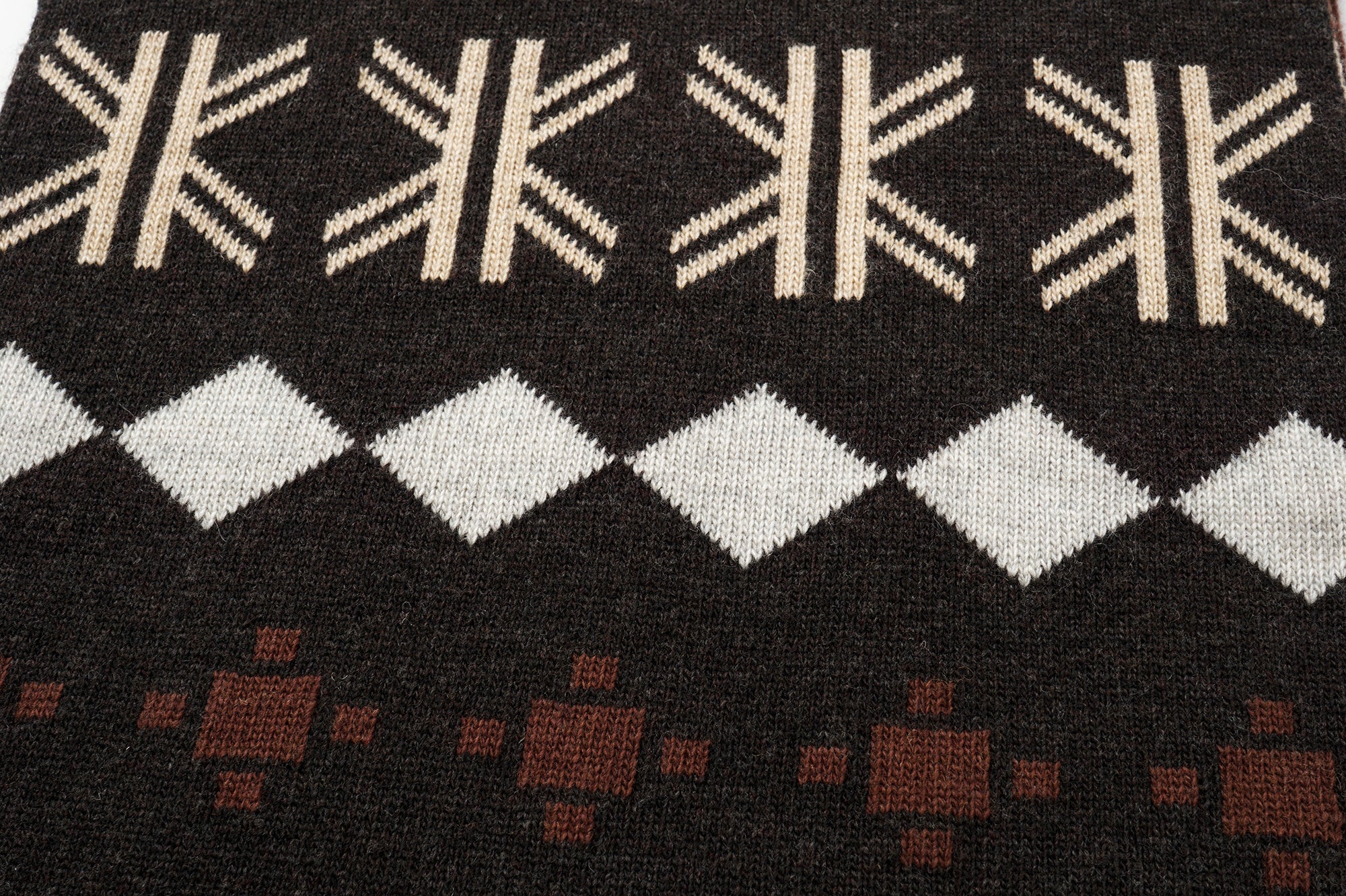 OINIMI Fair Isle Jacquard Wool-Blend Scarf