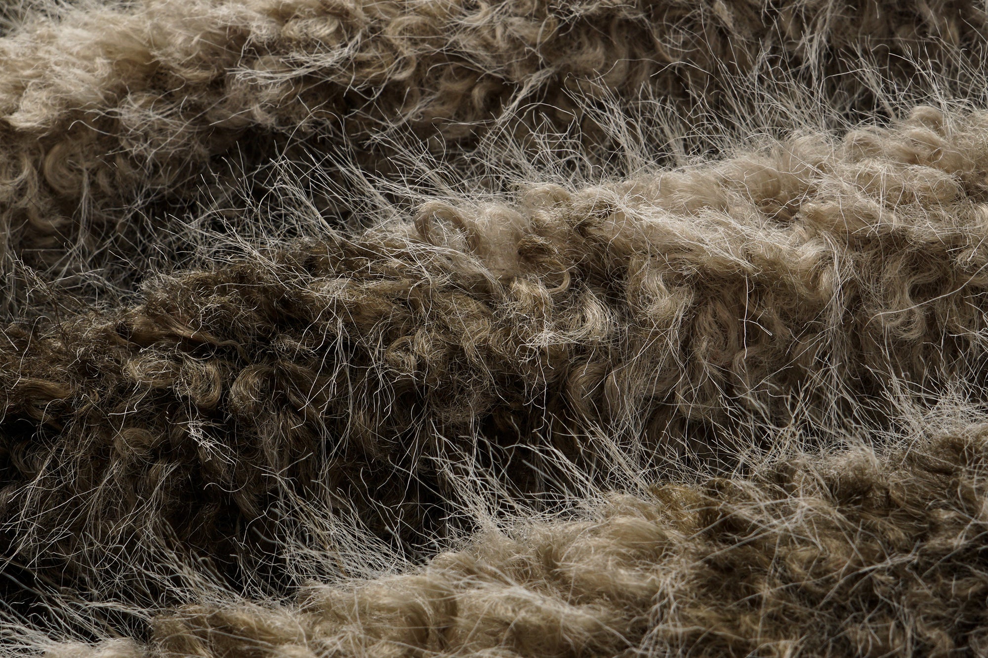 OINIMI Shaggy Tie-Dyed Cropped Jacket