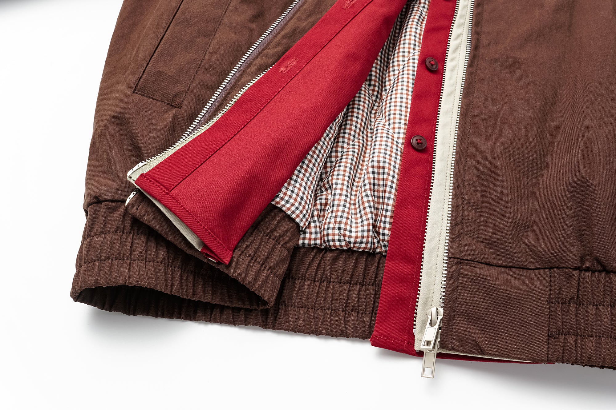 OINIMI Layered Detachable Faux-Fur Harrington Jacket