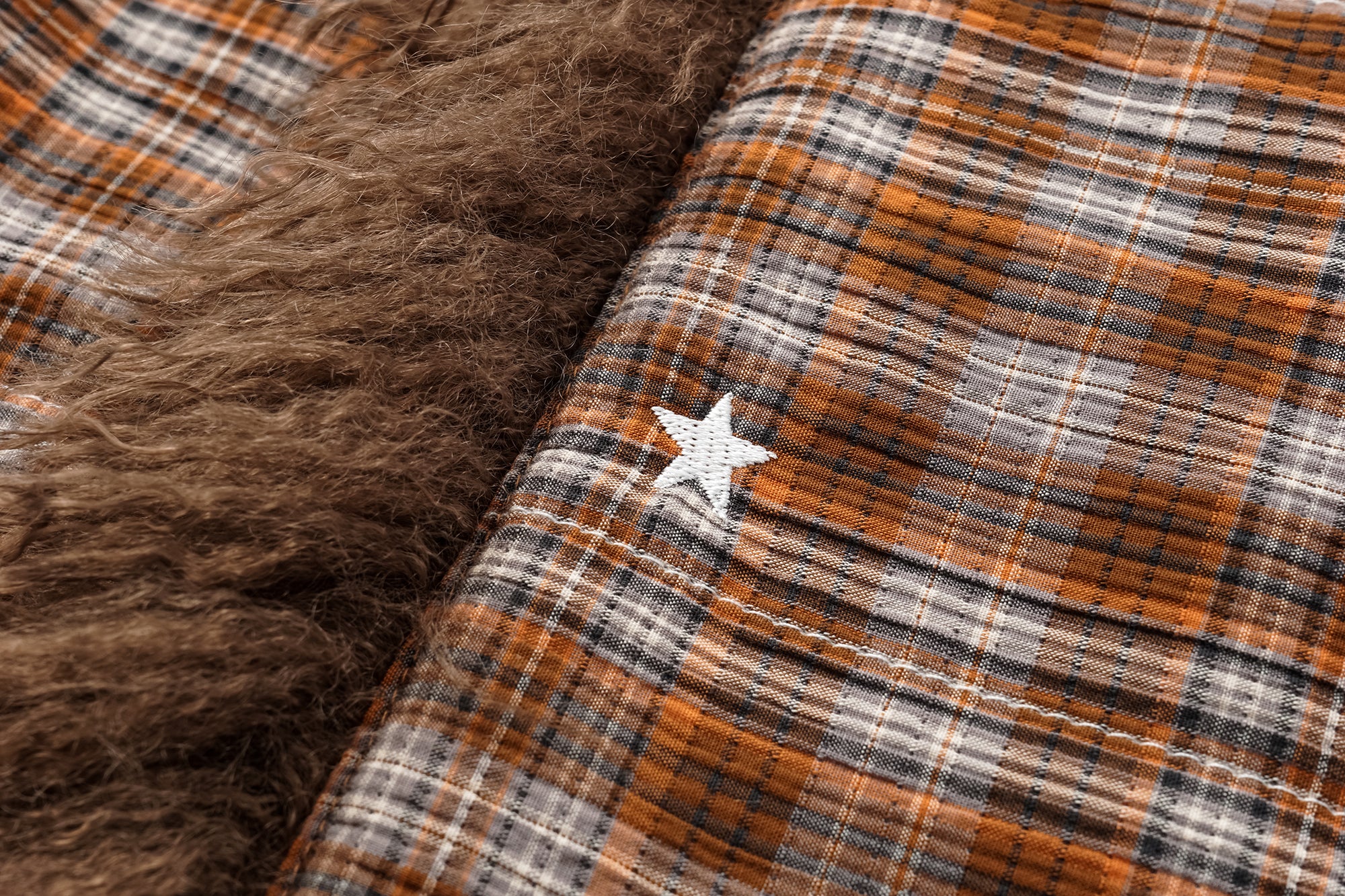 OINIMI Reversible Plaid-Lined Faux Fur Vest