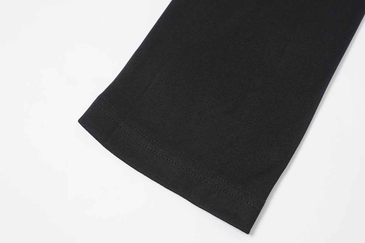 FAYCHUI Diamond Fringe Pleated Long-Sleeve Tee