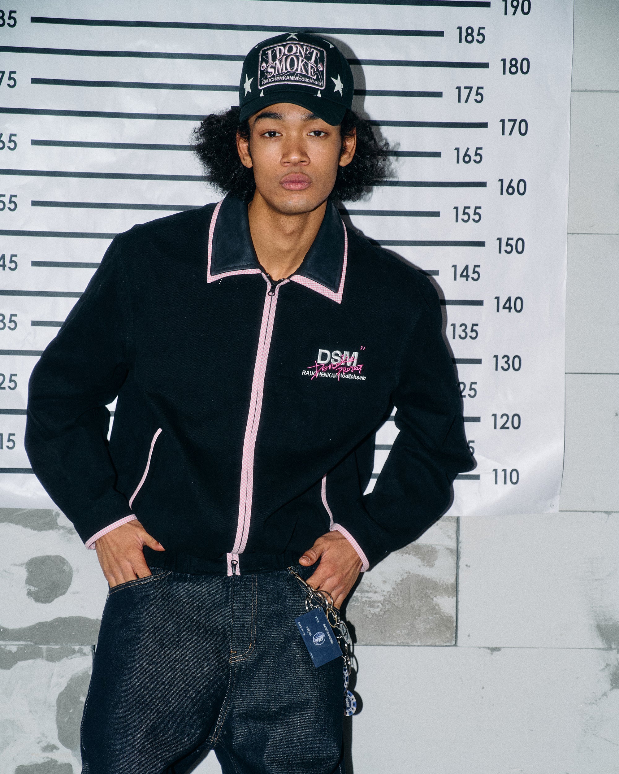 DONSMOKE Contrast Paneled Zipper Jacket