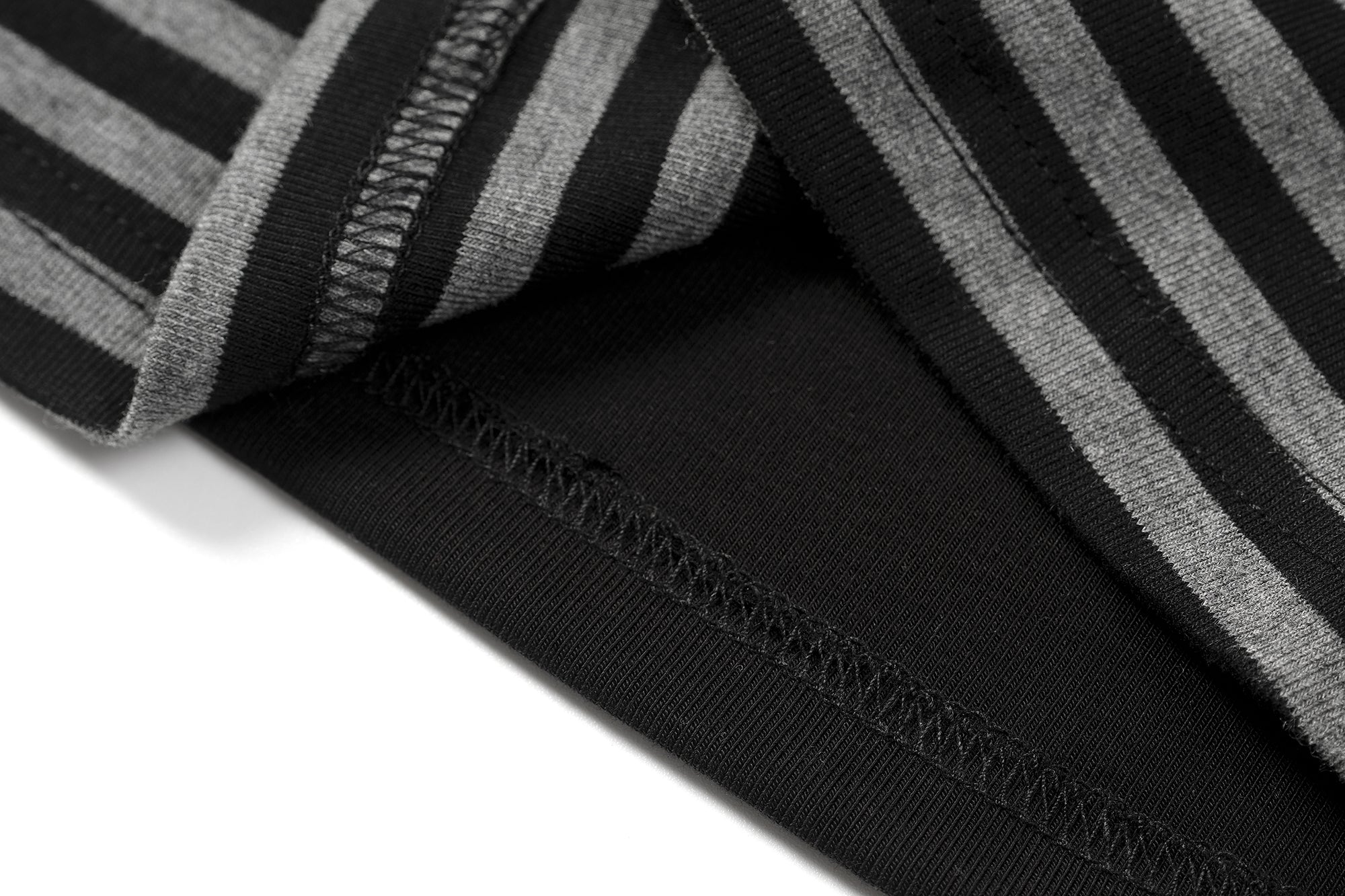 COSTUSTOOT Ruffle Layered Shrug Stripe Top