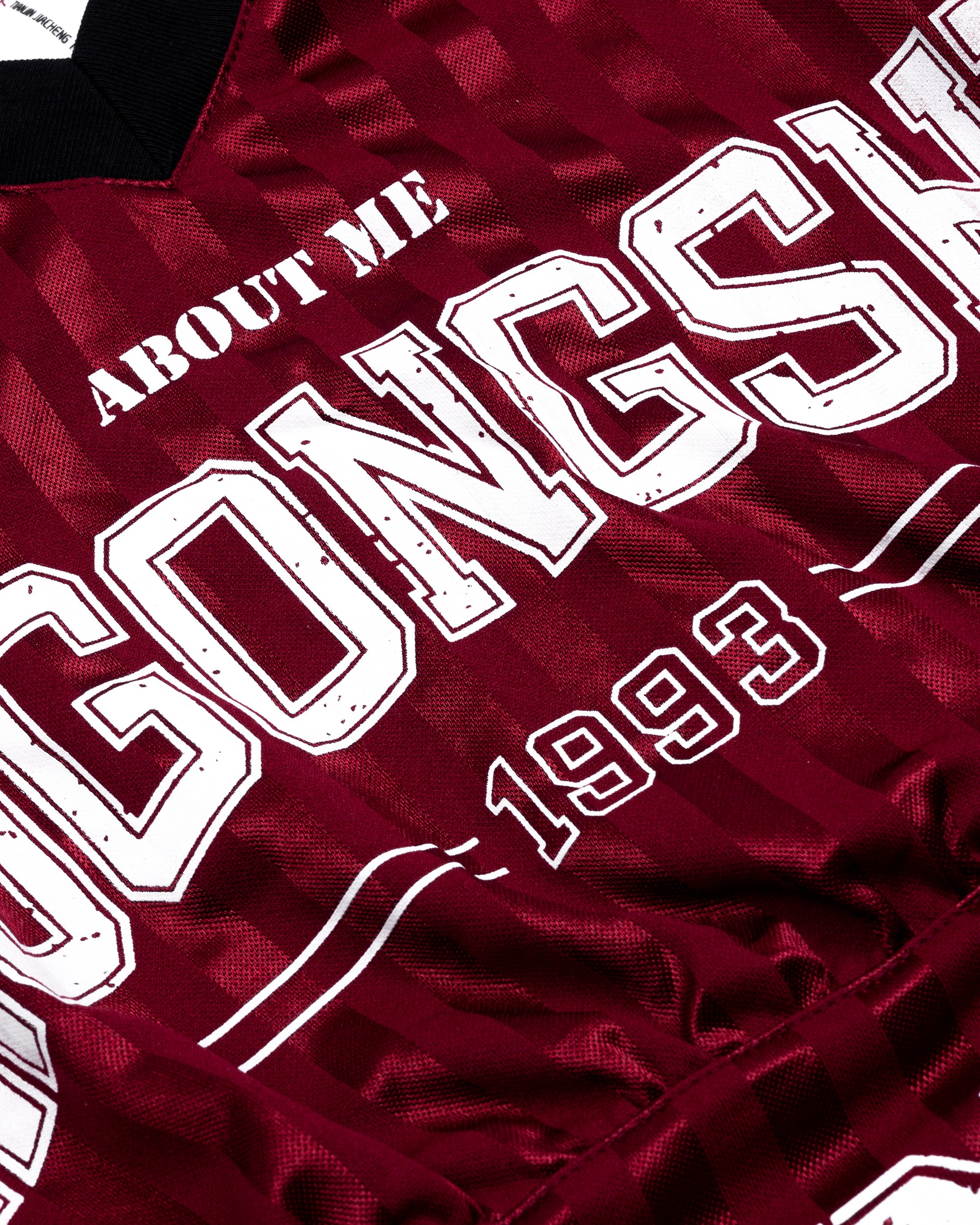 MOGONGSHE Varsity Lace-Up Waist Cropped Jersey