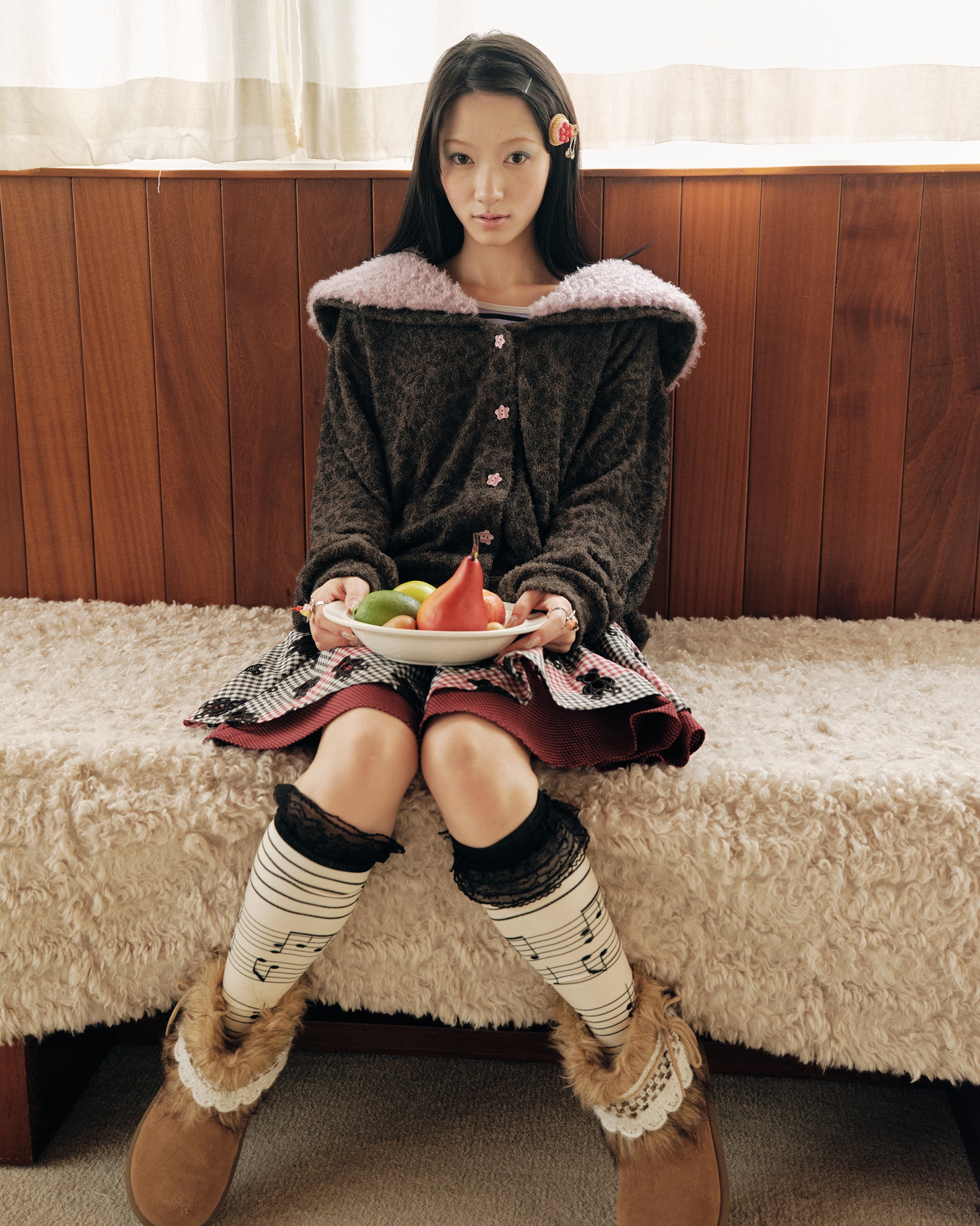 HAVEAMEAL Detachable Collar Leopard Full-Print Jacket