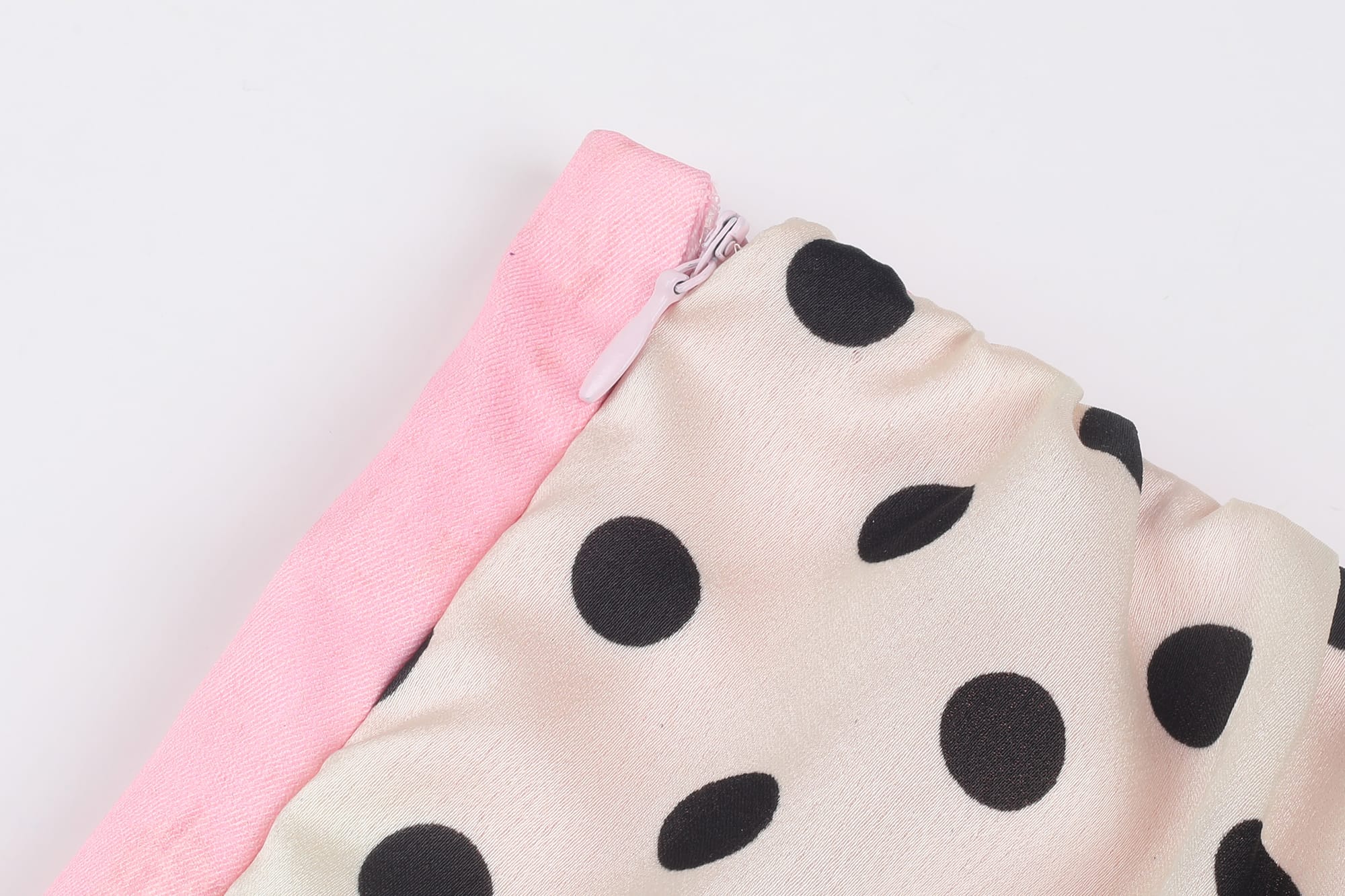 UNSOCIAL NIGHT Polka-Dot Draped Panel Graphic Midi Skirt