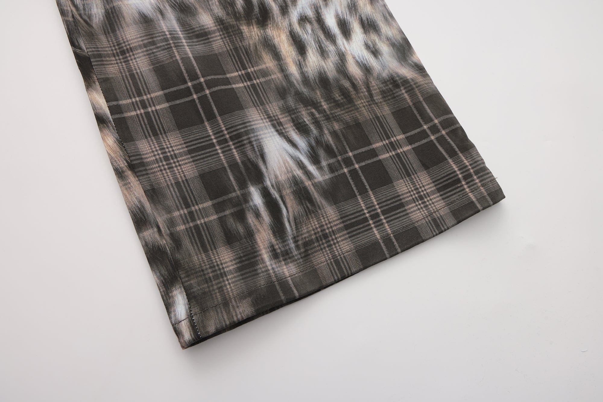 FAYCHUI Multi-Pocket Leopard Plaid Utility Pants