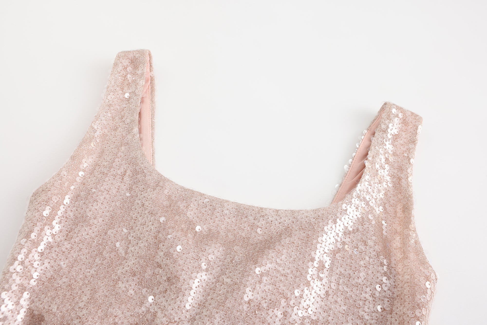 JIUWU PARK Sequin Lace-Up Hardware Tank Top